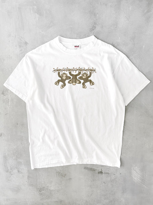 Three Wise Monkeys T-Shirt Y2K - XL