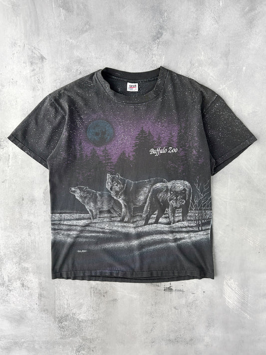 Buffalo Zoo Wolf Scene T-Shirt '91 - XL