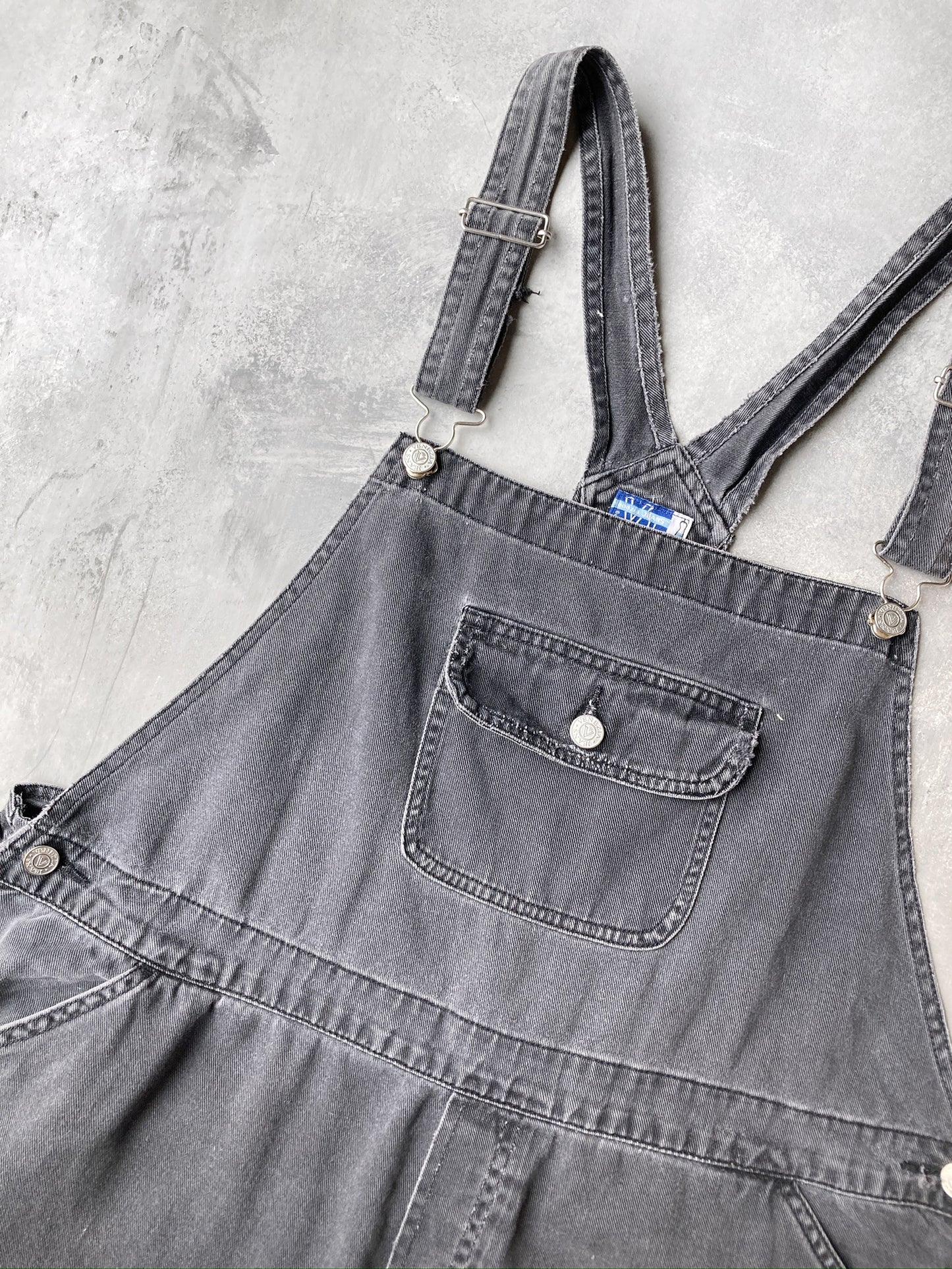 Faded Black Overalls Y2K - XL / XXL