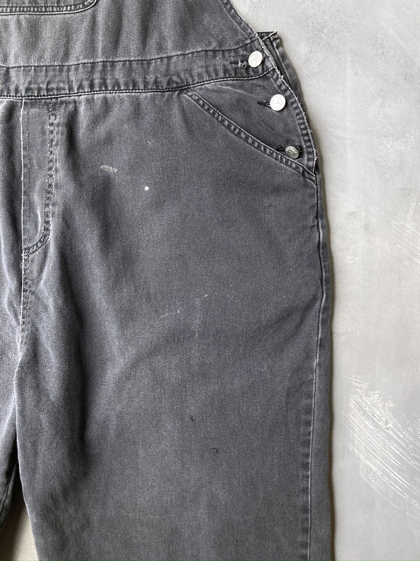 Faded Black Overalls Y2K - XL / XXL