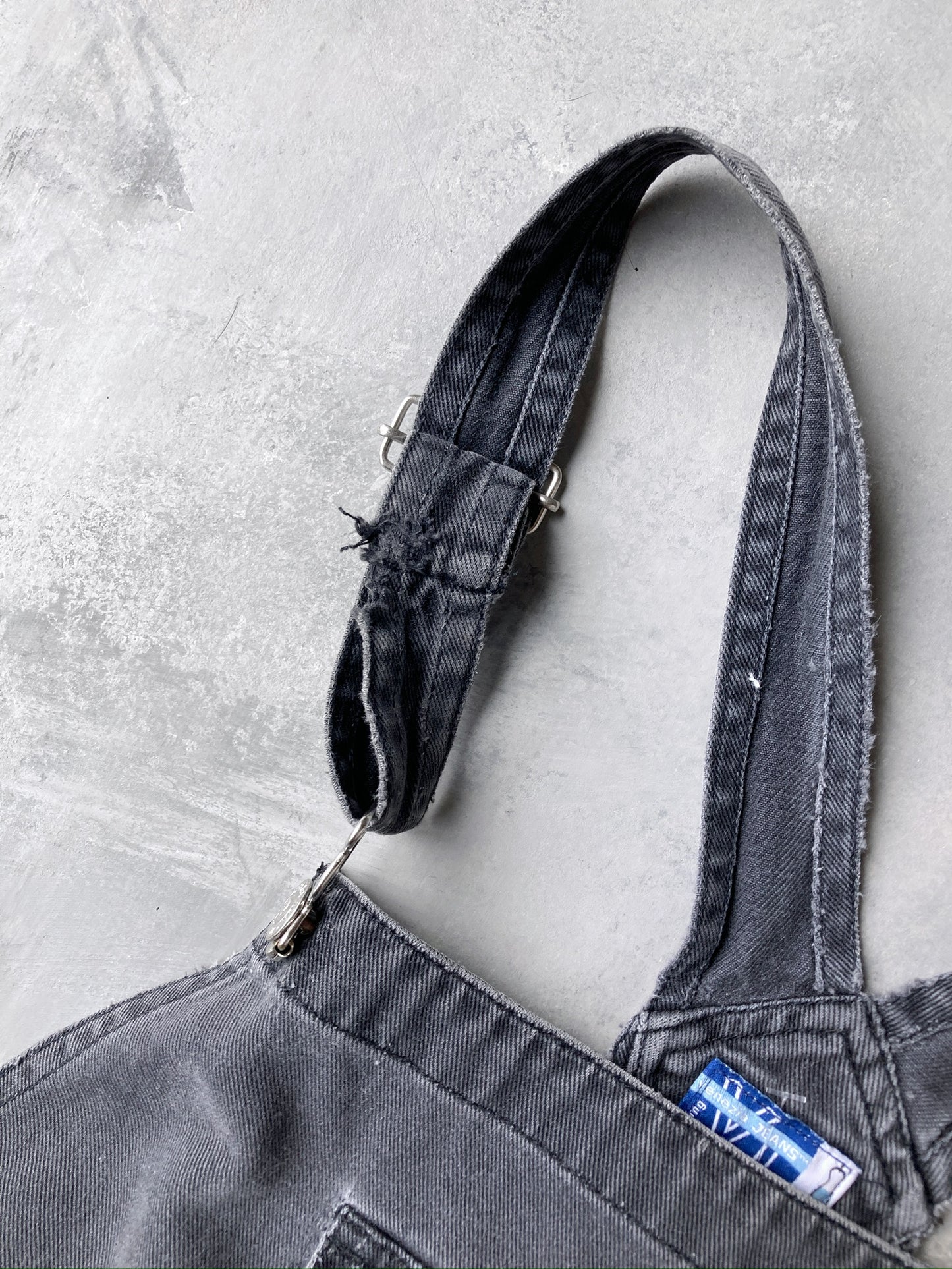 Faded Black Overalls Y2K - XL / XXL