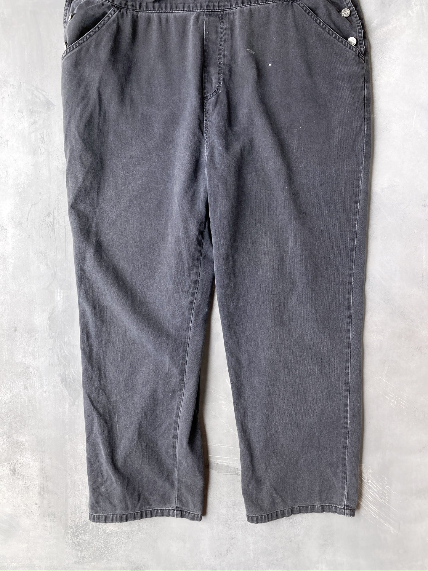Faded Black Overalls Y2K - XL / XXL