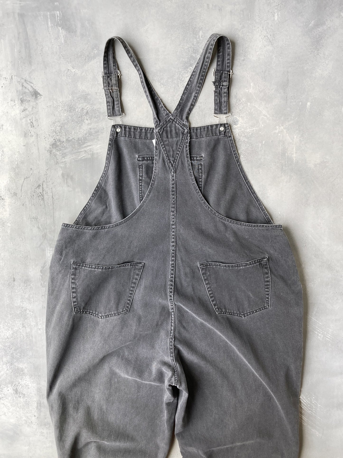 Faded Black Overalls Y2K - XL / XXL