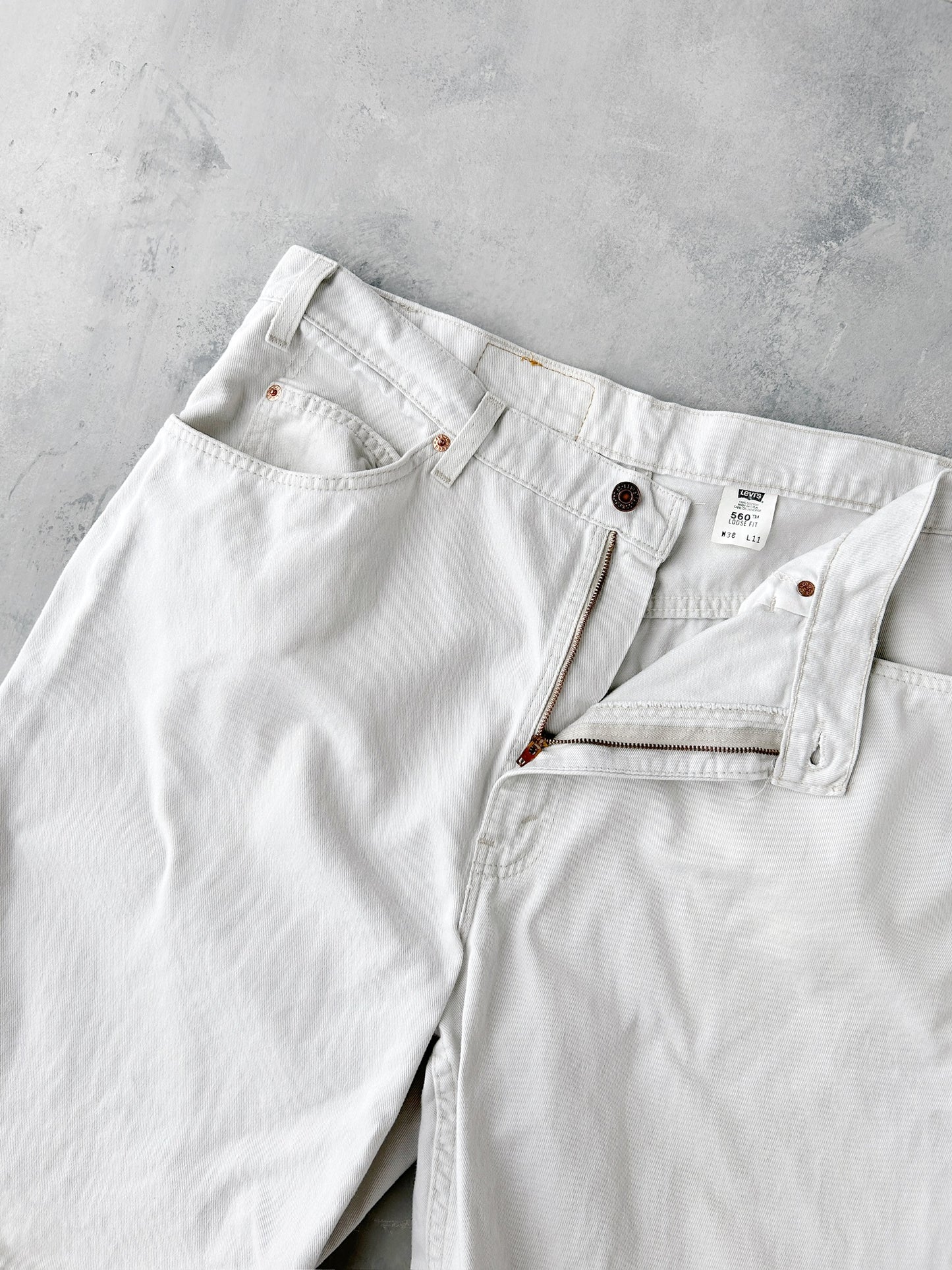 Levi's 560 Beige Jean Shorts '98 - 37