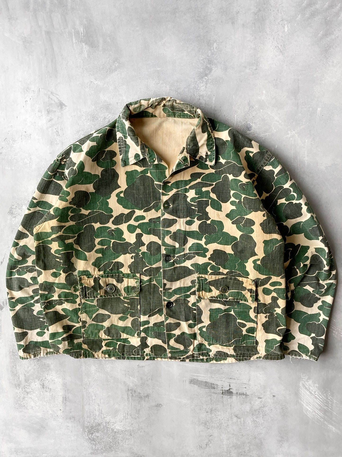 Camouflage Canvas Jacket 80's - XL