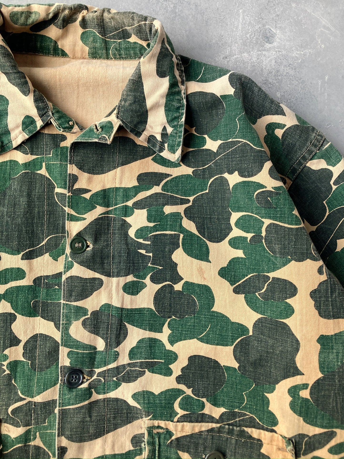 Camouflage Canvas Jacket 80's - XL