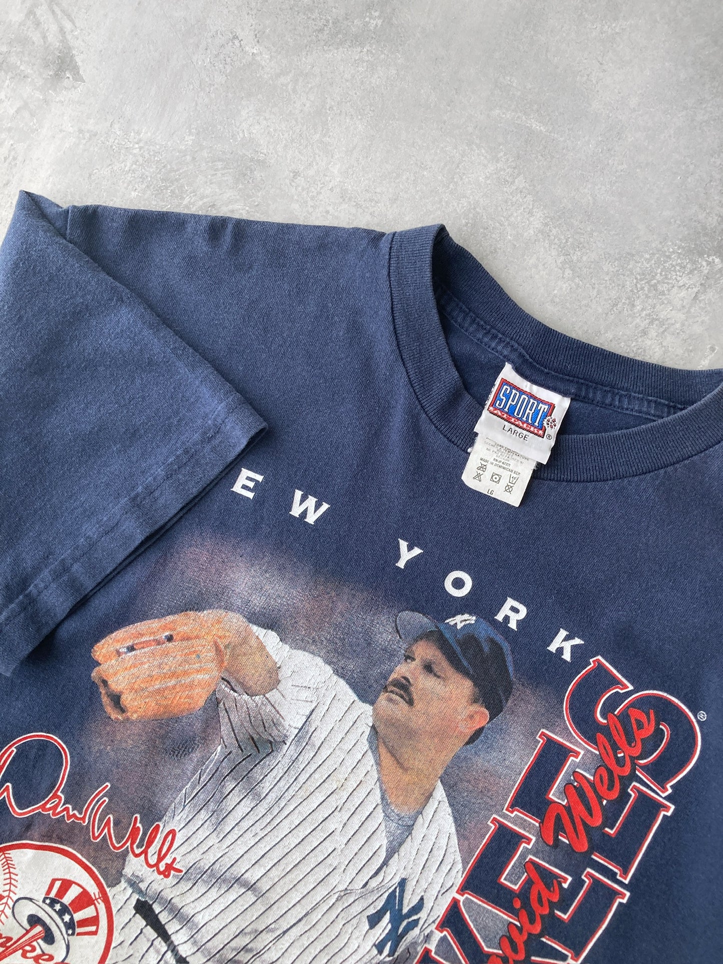 David Wells NY Yankees T-Shirt '98 - Large