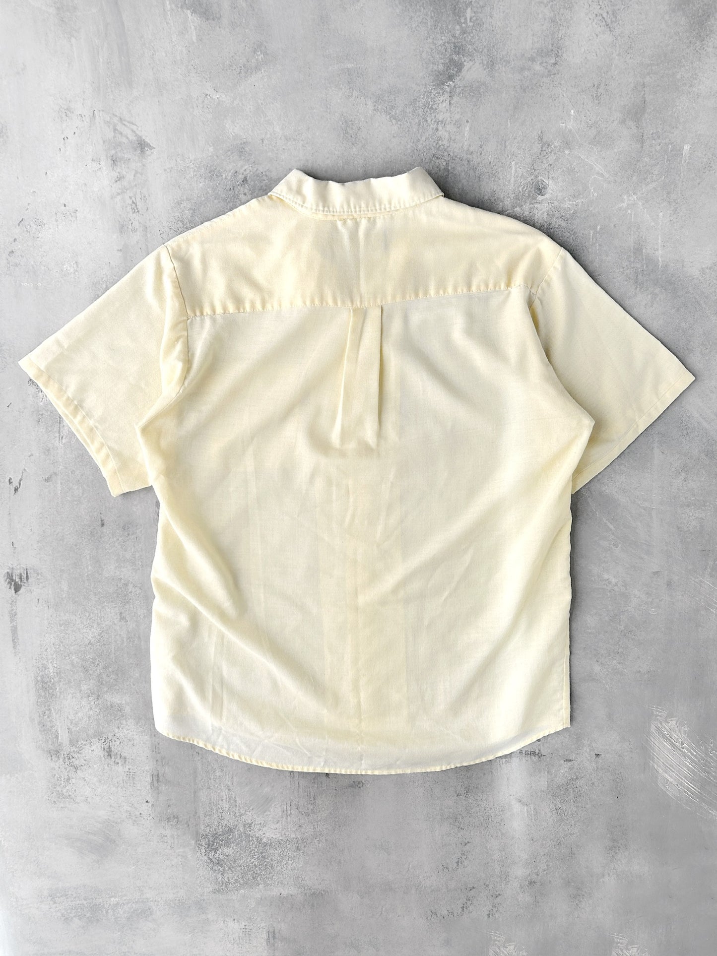 Yellow Short Sleeved Shirt 80's - Large