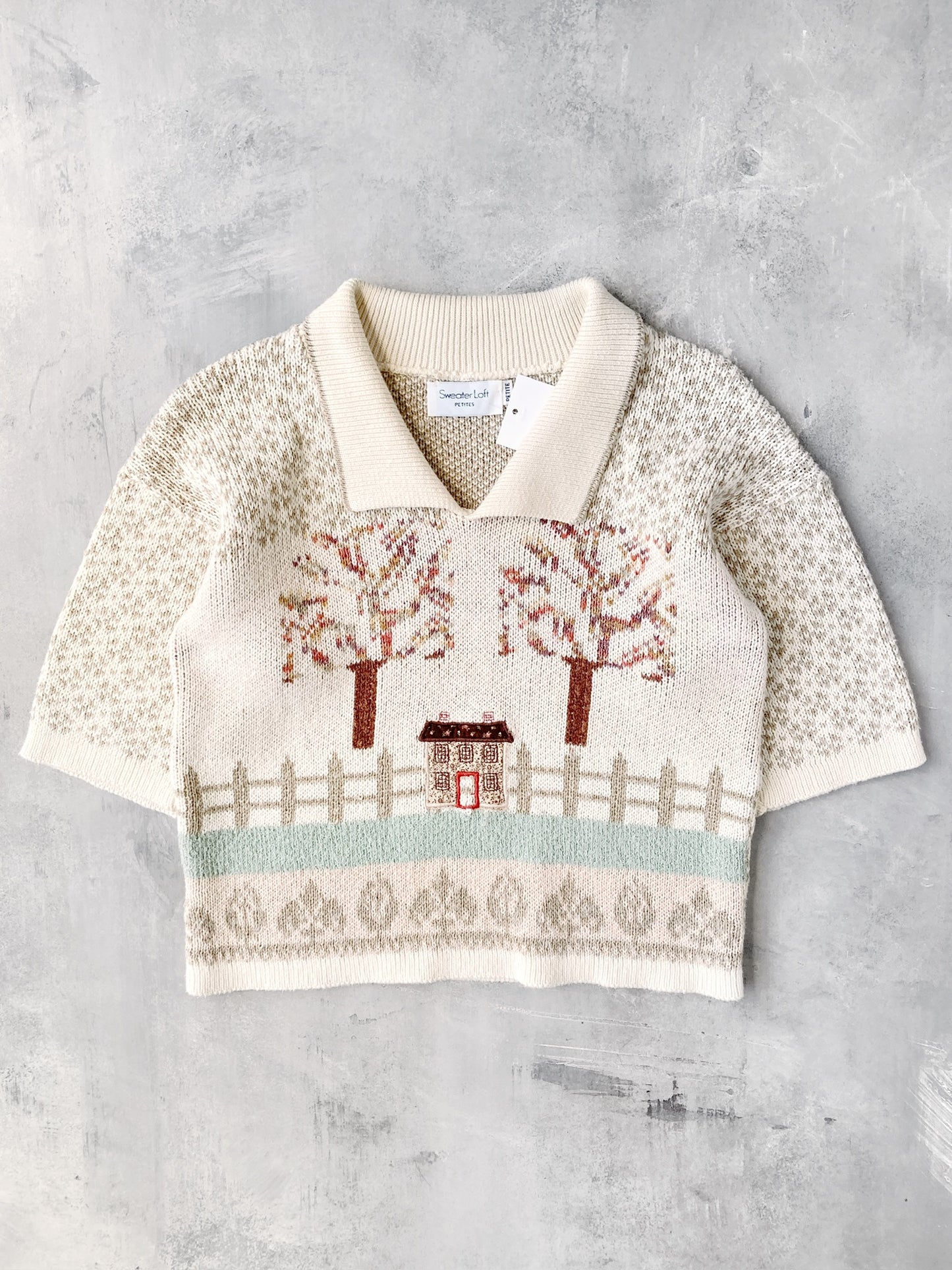 Autumn Scene Sweater 90's - Small