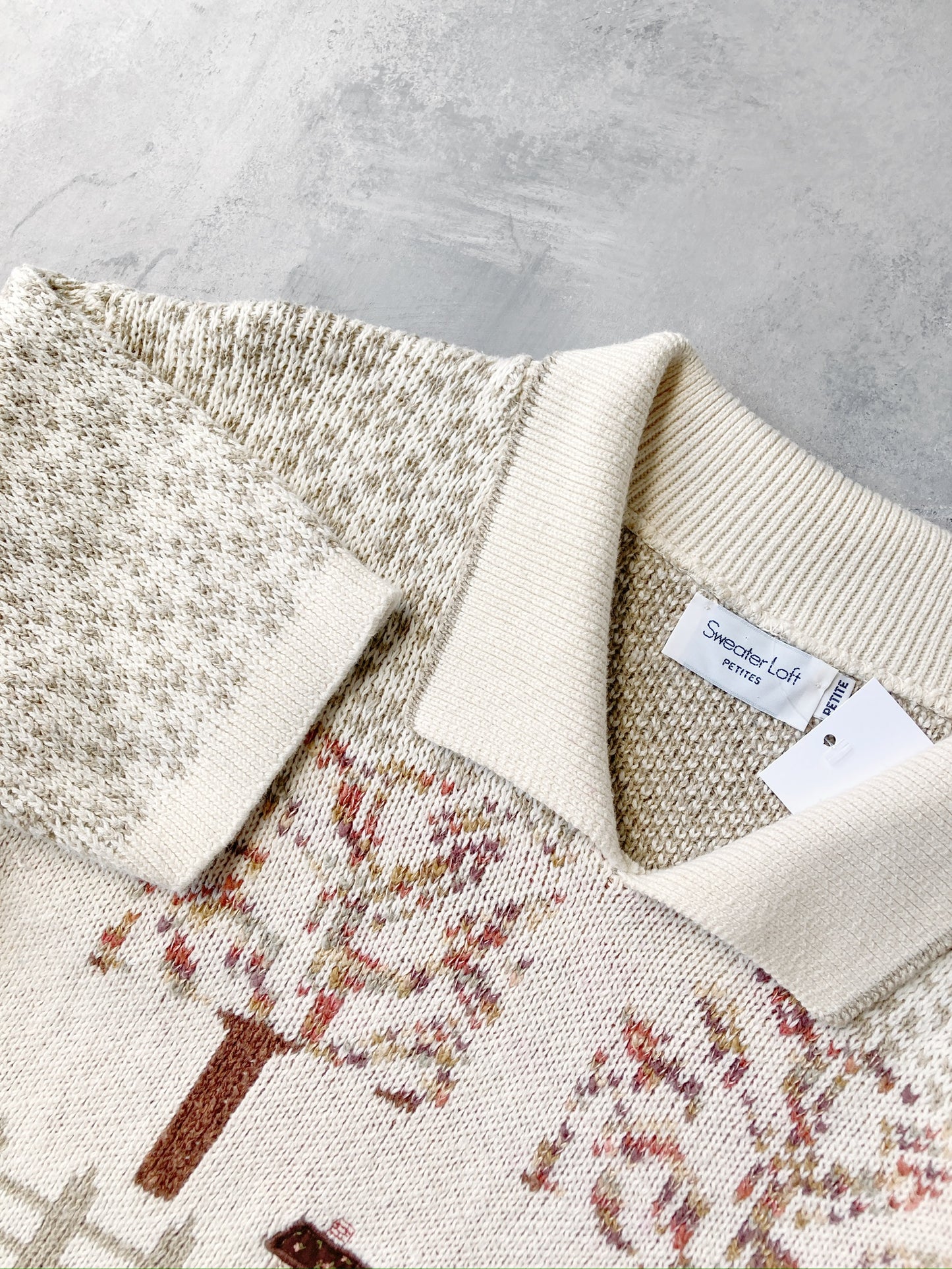 Autumn Scene Sweater 90's - Small