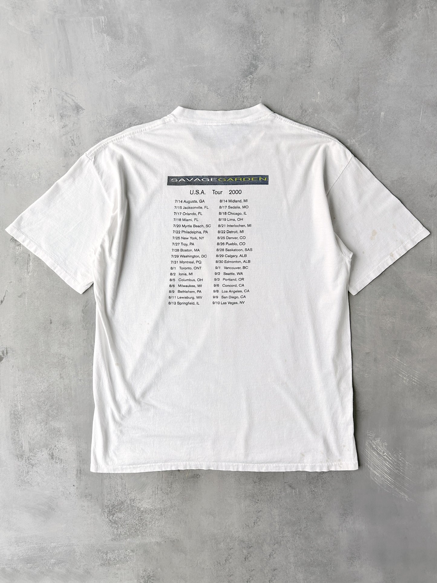 Savage Garden Tour T-Shirt '00 - XL