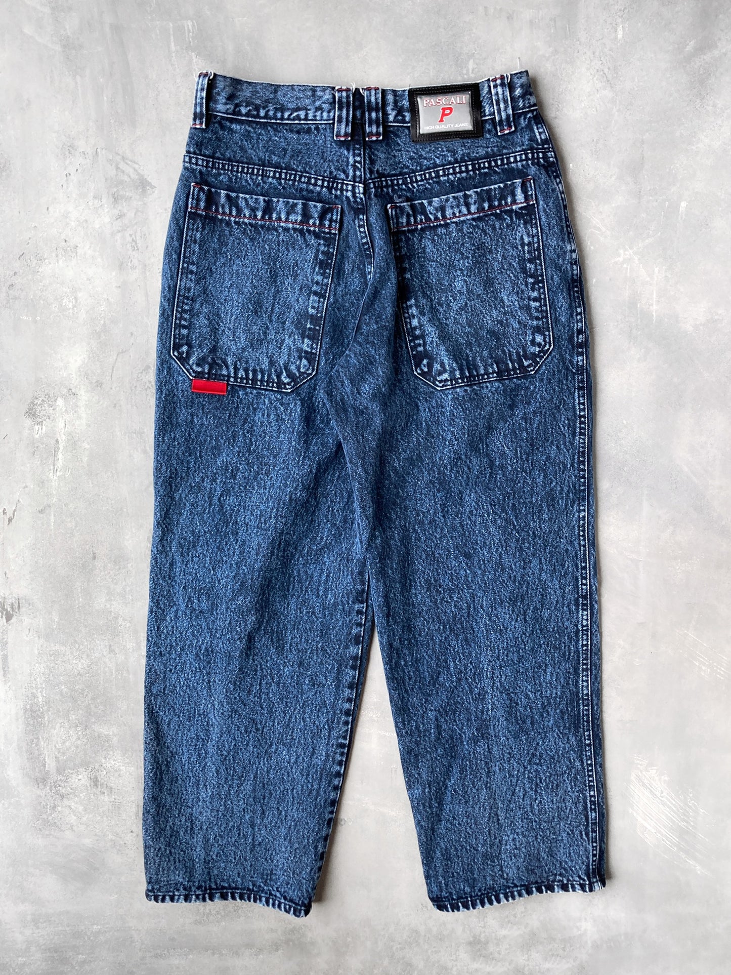 Flame Embroidered Jeans Y2K - 30x30
