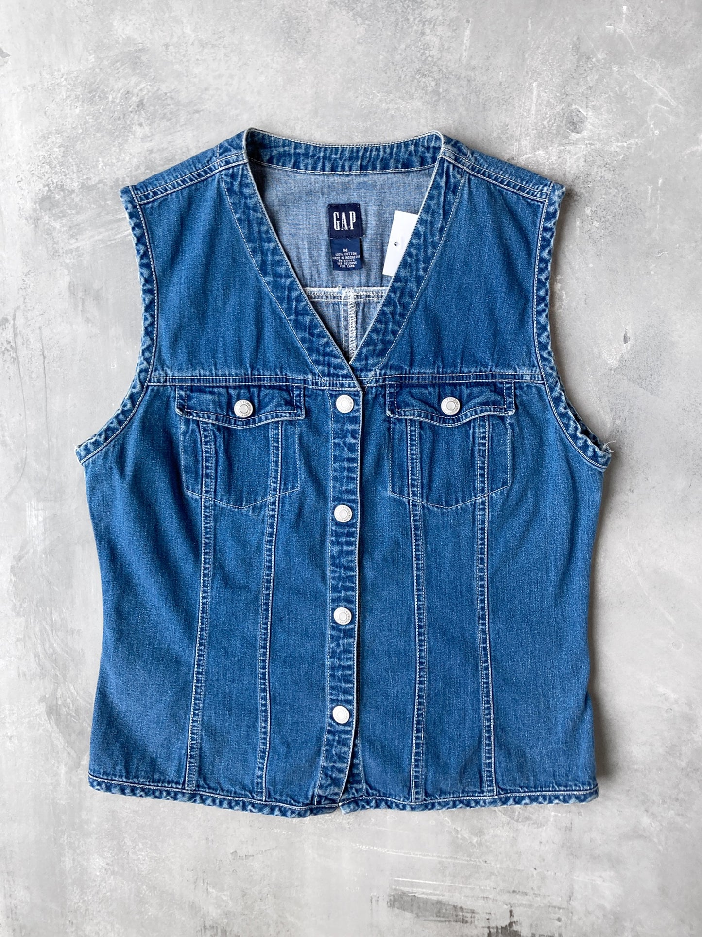 Denim Vest Top 00's - Medium