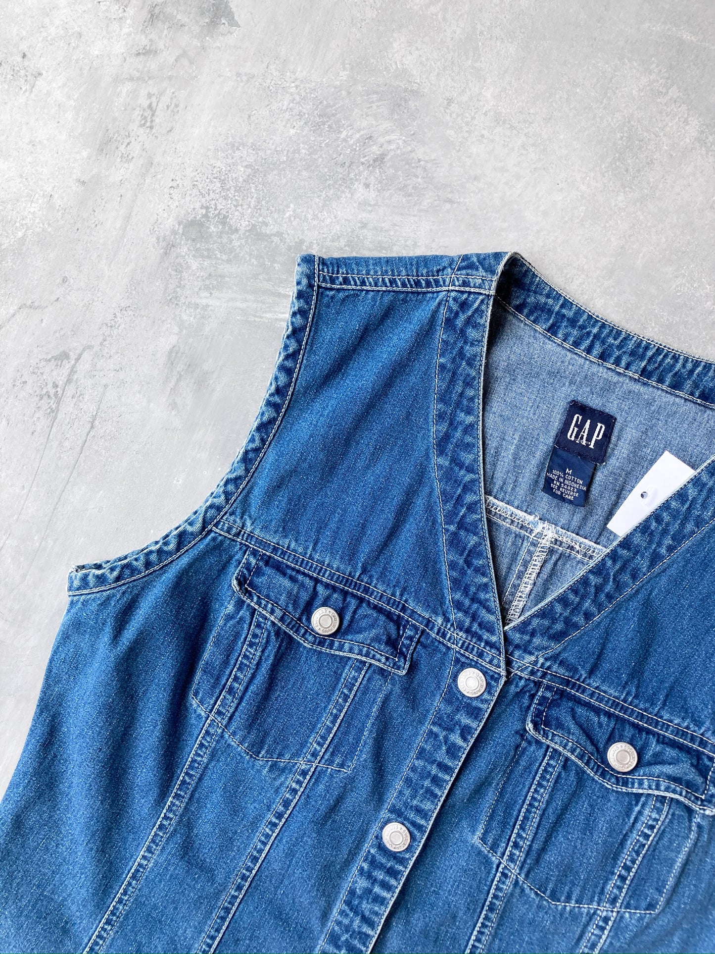 Denim Vest Top 00's - Medium