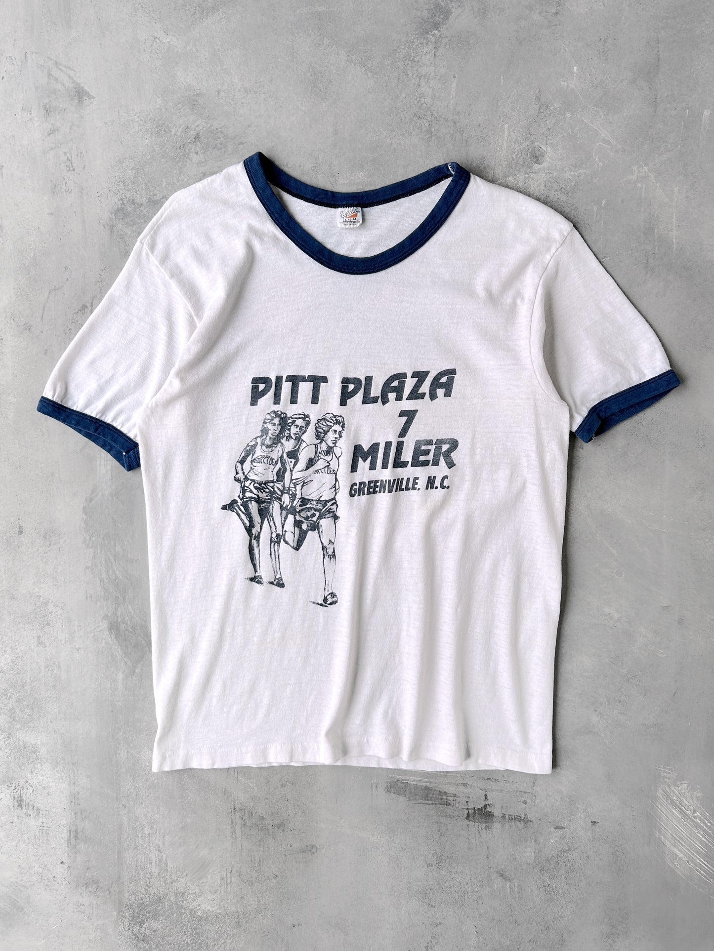 Pitt Plaza 7 Miler Ringer T-Shirt 80's - Small / Medium