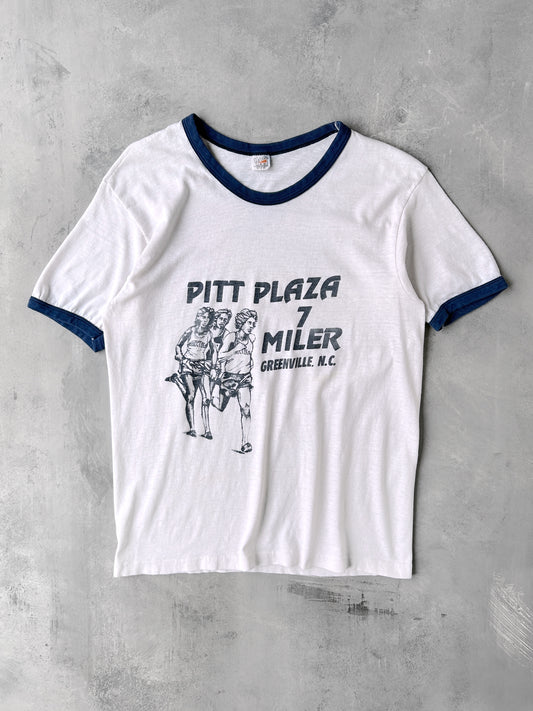 Pitt Plaza 7 Miler Ringer T-Shirt 80's - Small / Medium