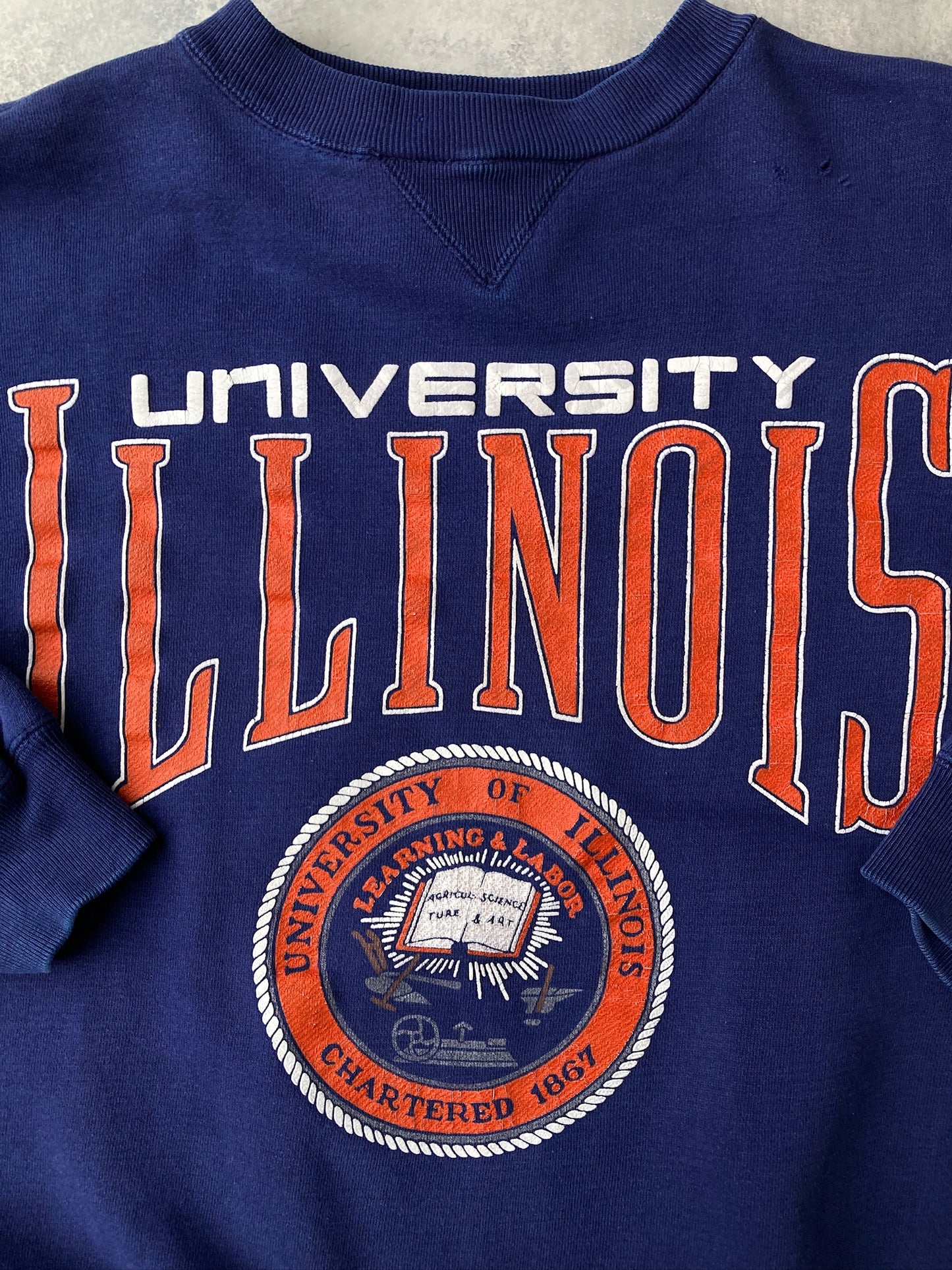 University of Illinois Sweatshirt 90's - Large