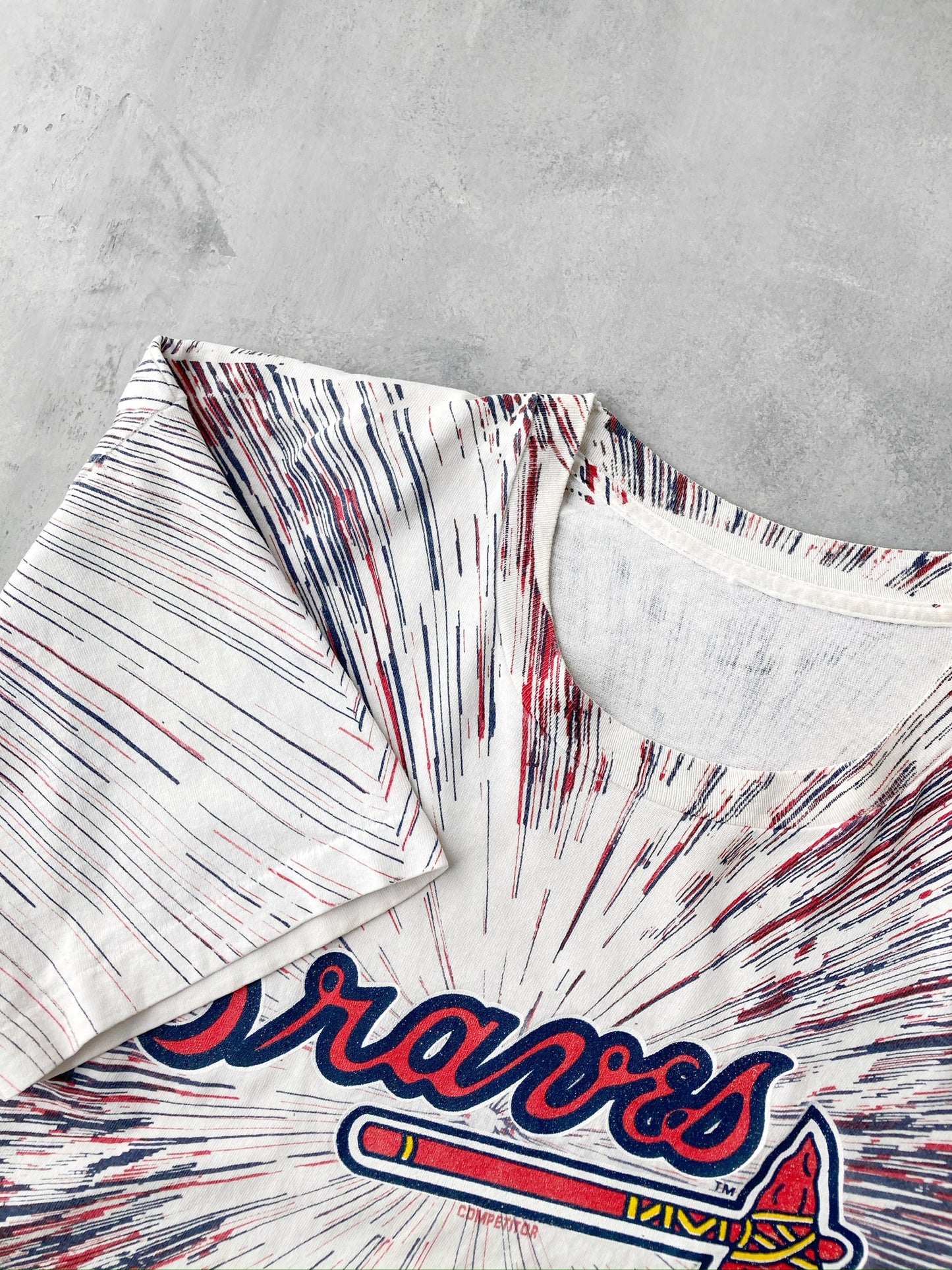 Atlanta Braves Firework T-Shirt 90's - XL