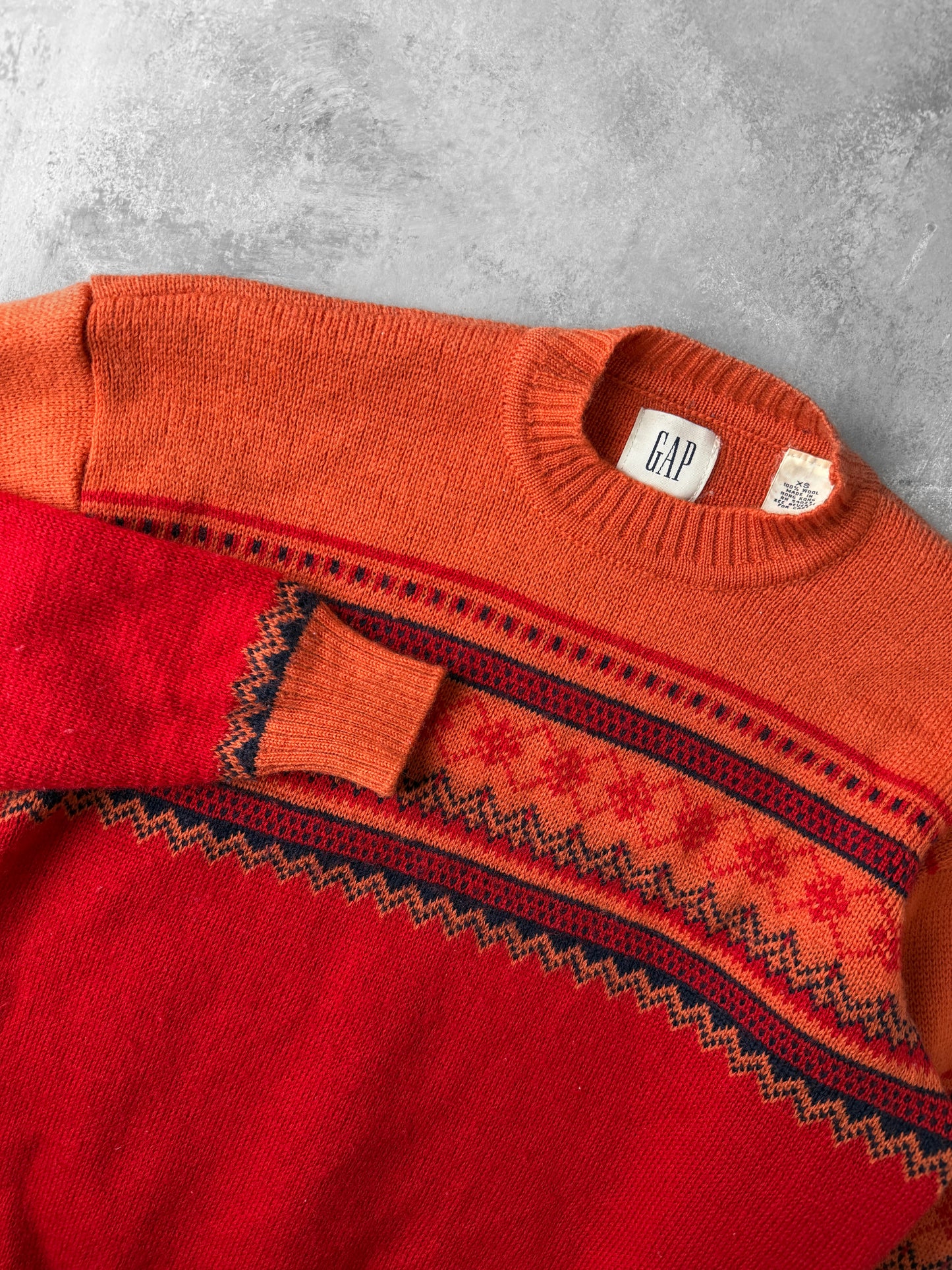 Wool Fair Isle Sweater Y2K - XS