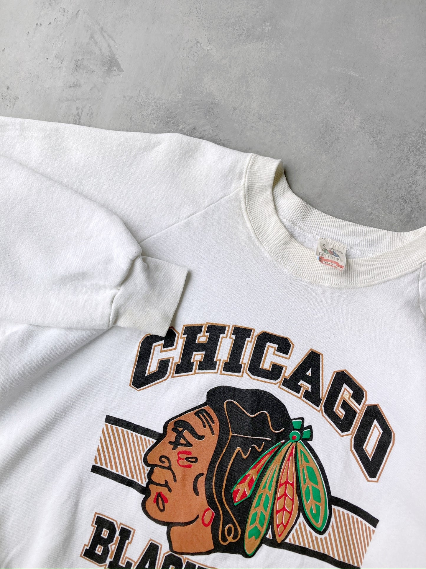 Chicago Blackhawks Sweatshirt 80's - Large