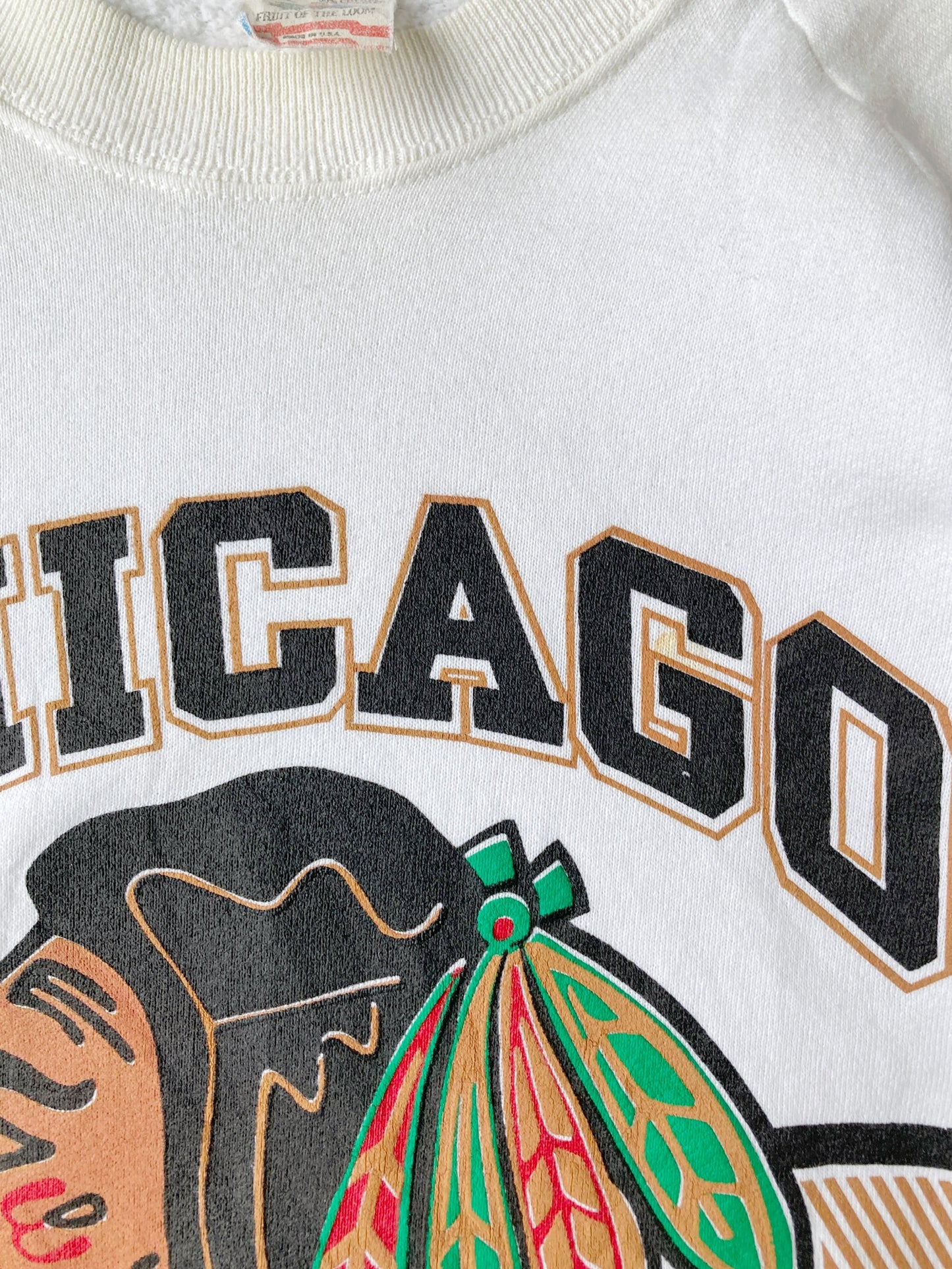 Chicago Blackhawks Sweatshirt 80's - Large