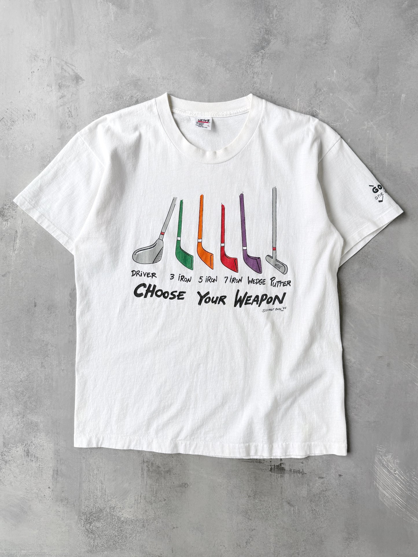 Choose Your Weapon Golf T-Shirt '94 - Large