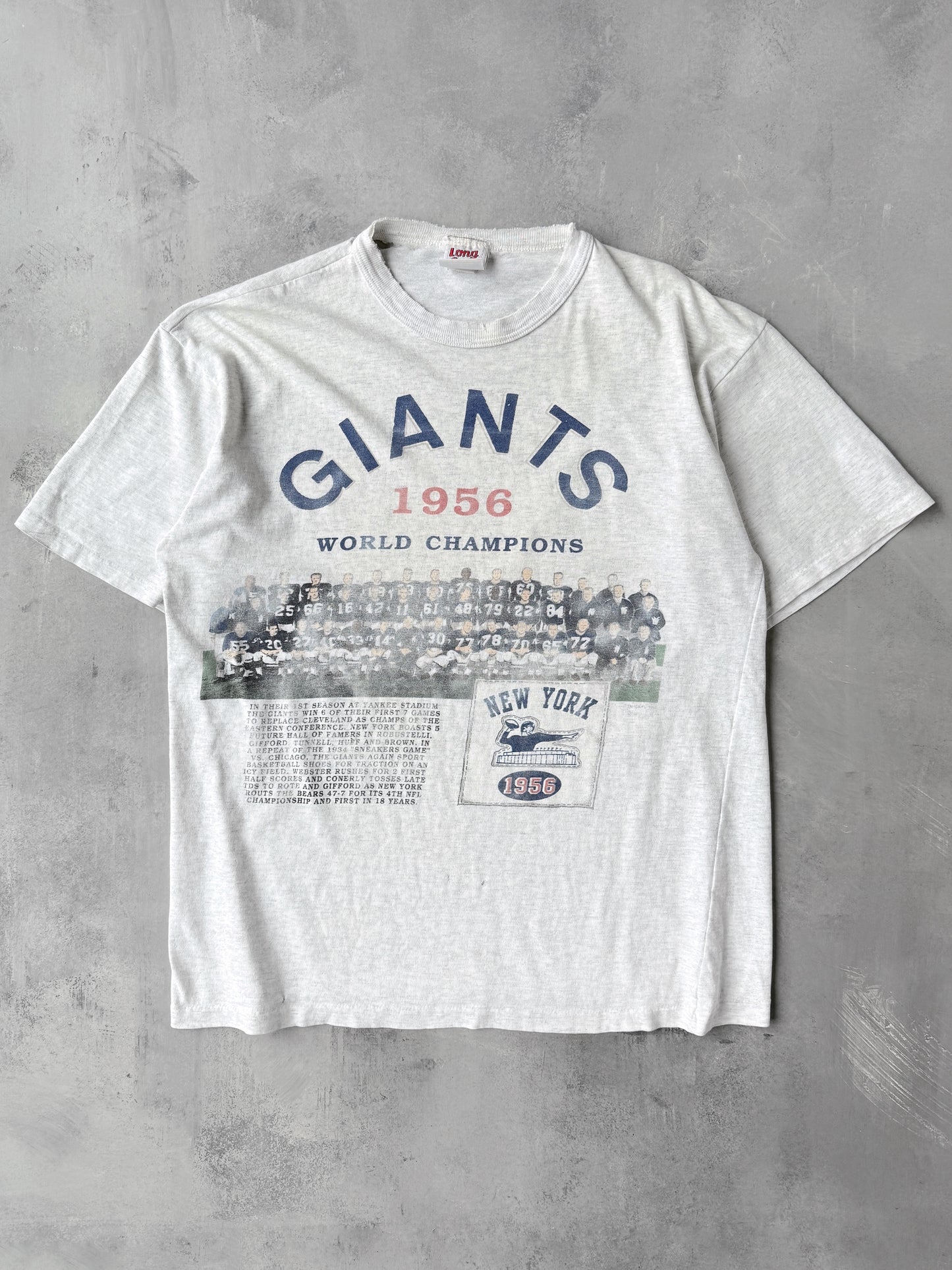 New York Giants Throwback World Champions T-Shirt 90's - Large
