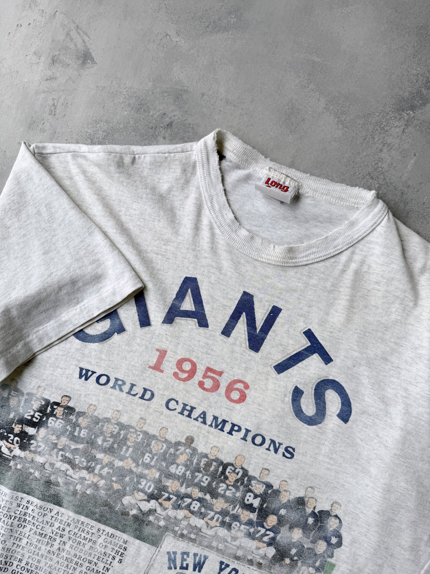 New York Giants Throwback World Champions T-Shirt 90's - Large