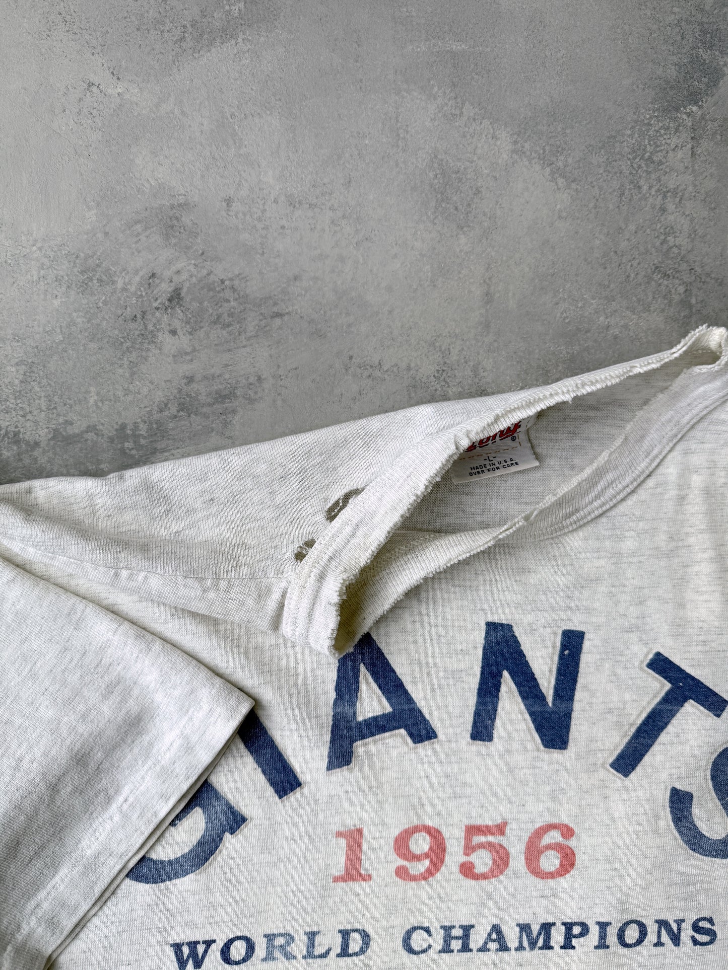 New York Giants Throwback World Champions T-Shirt 90's - Large