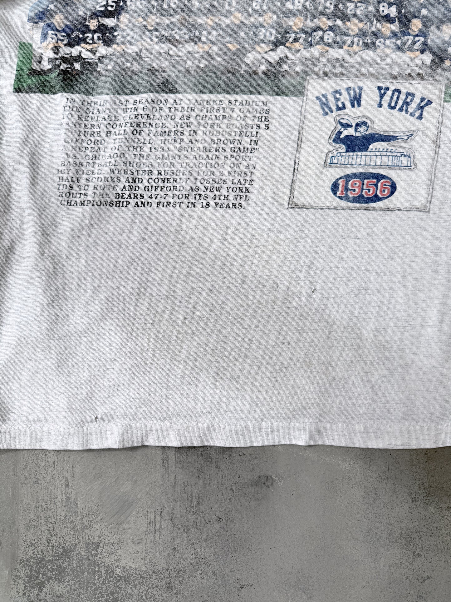 New York Giants Throwback World Champions T-Shirt 90's - Large