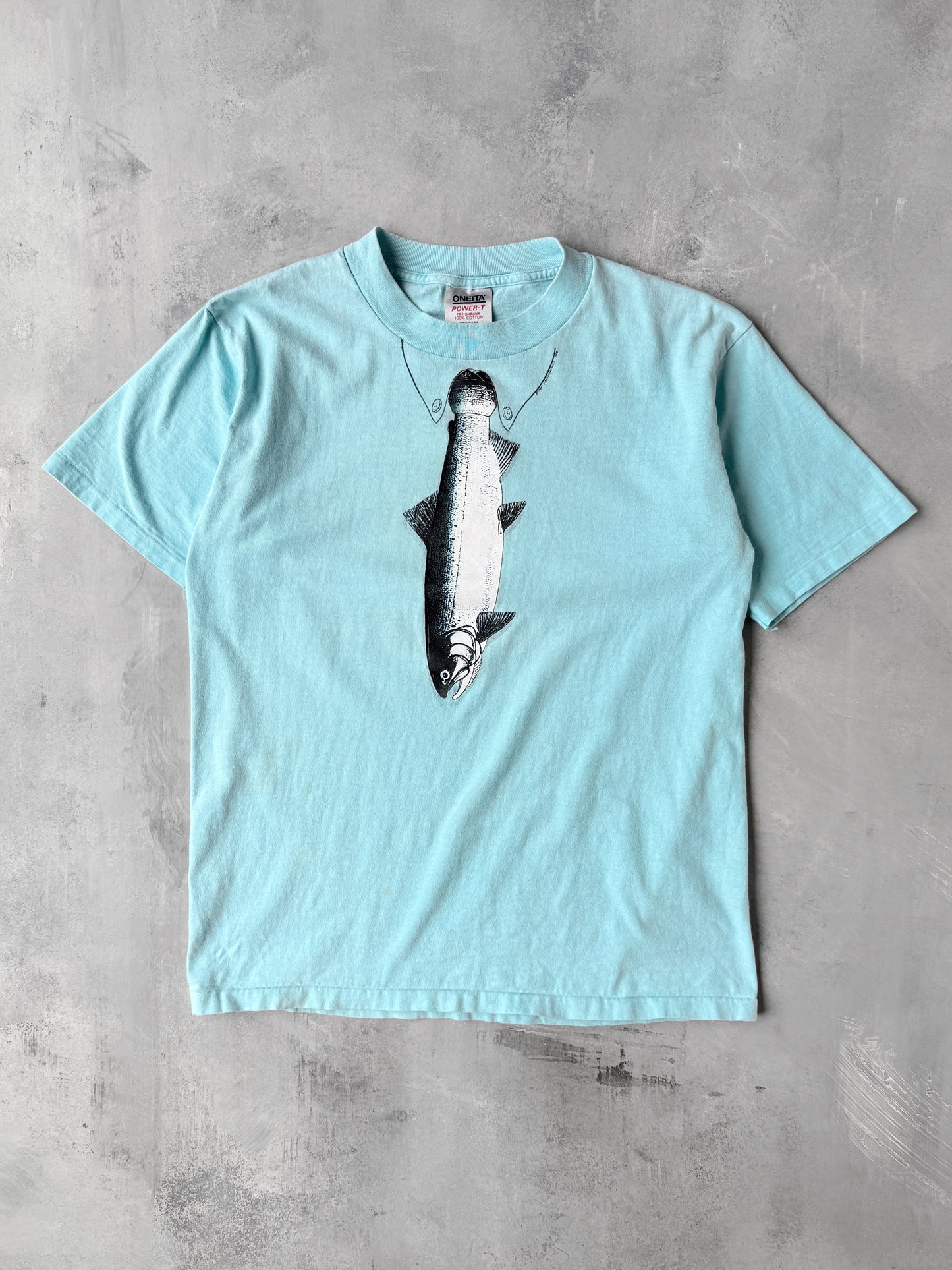 Novelty Fish Tie T-Shirt 90's - Medium