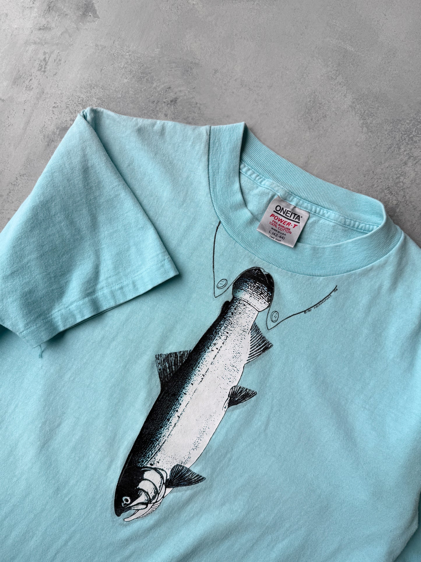 Novelty Fish Tie T-Shirt 90's - Medium
