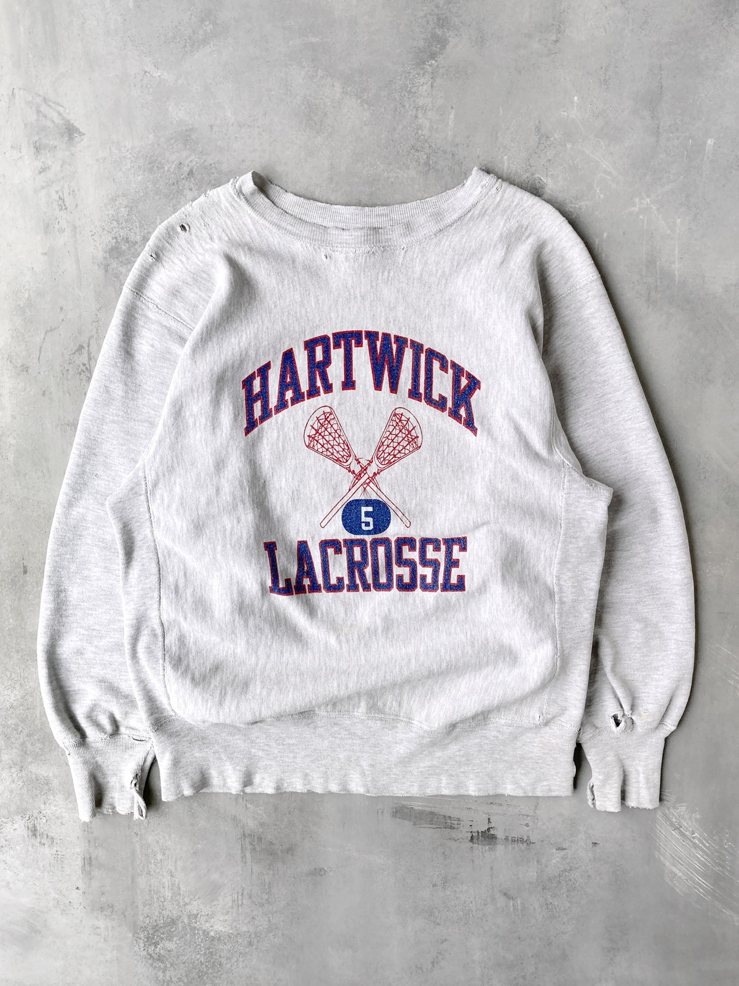 Hartwick College Lacrosse Reverse Weave 90's - Large