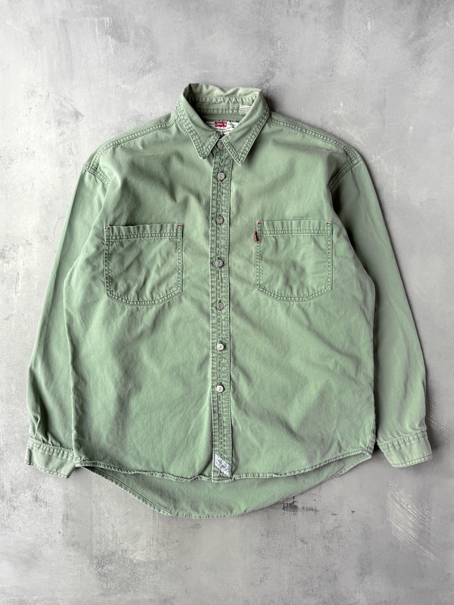 Green Levi's Denim Top 00's - Large
