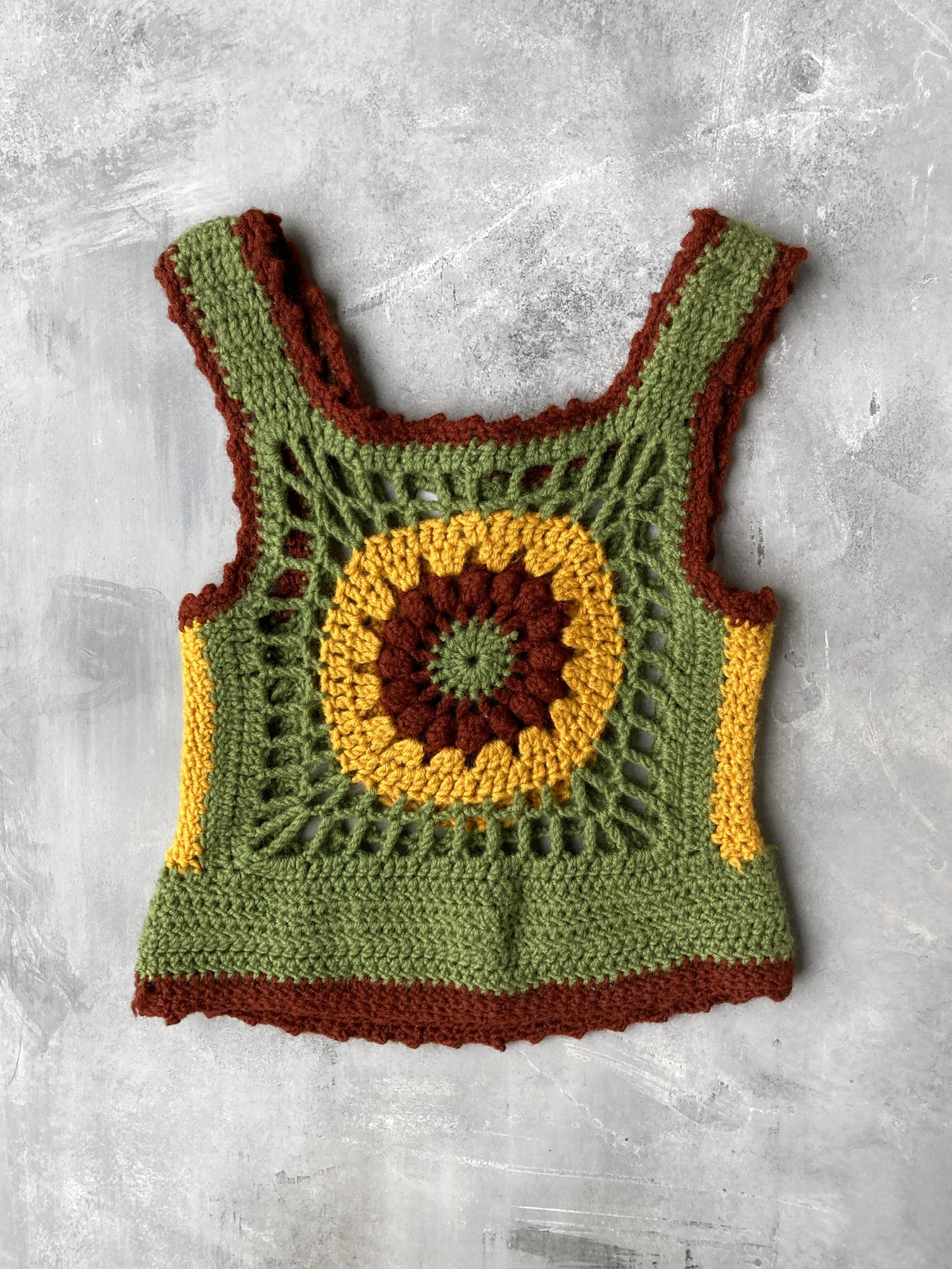 Sleeveless Crochet Top 70's - Small