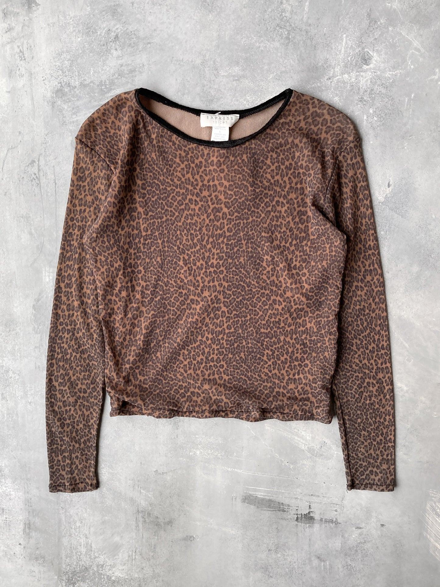 Leopard Print Second Skin Top 90's - Medium / Large