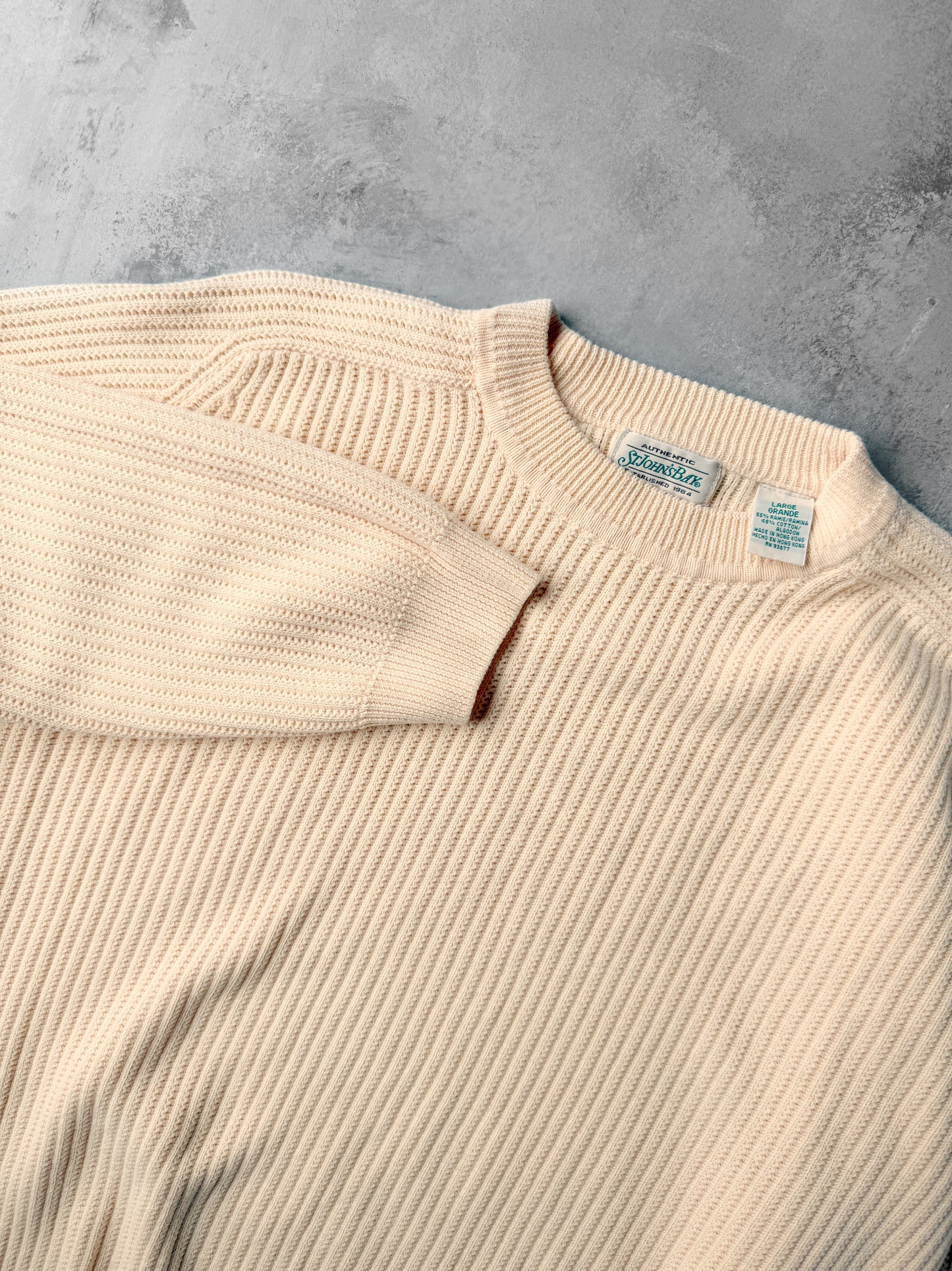 Yellow Cotton Sweater 90's - Large