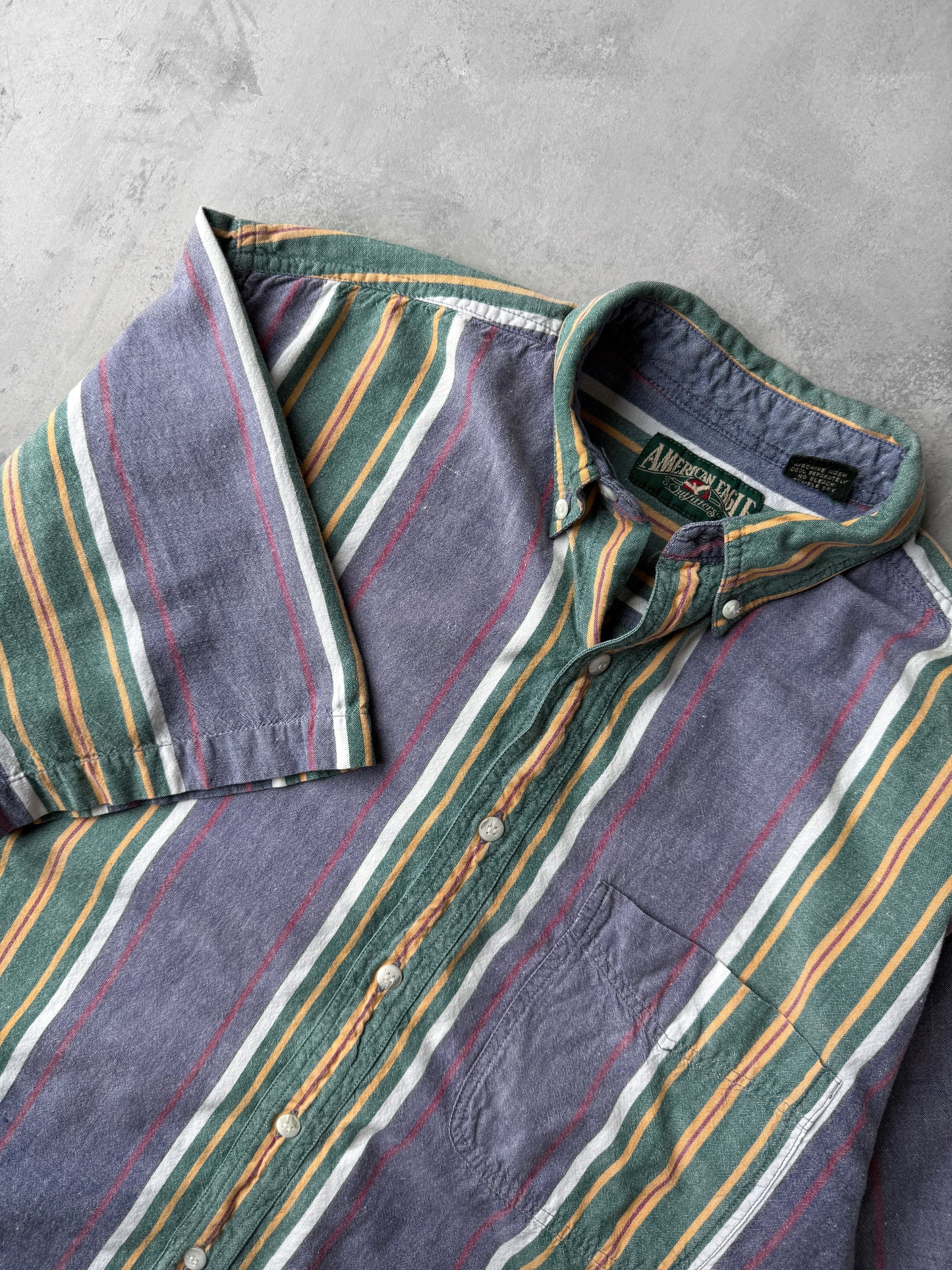 Muted Colors Button Down Shirt 90's - Small