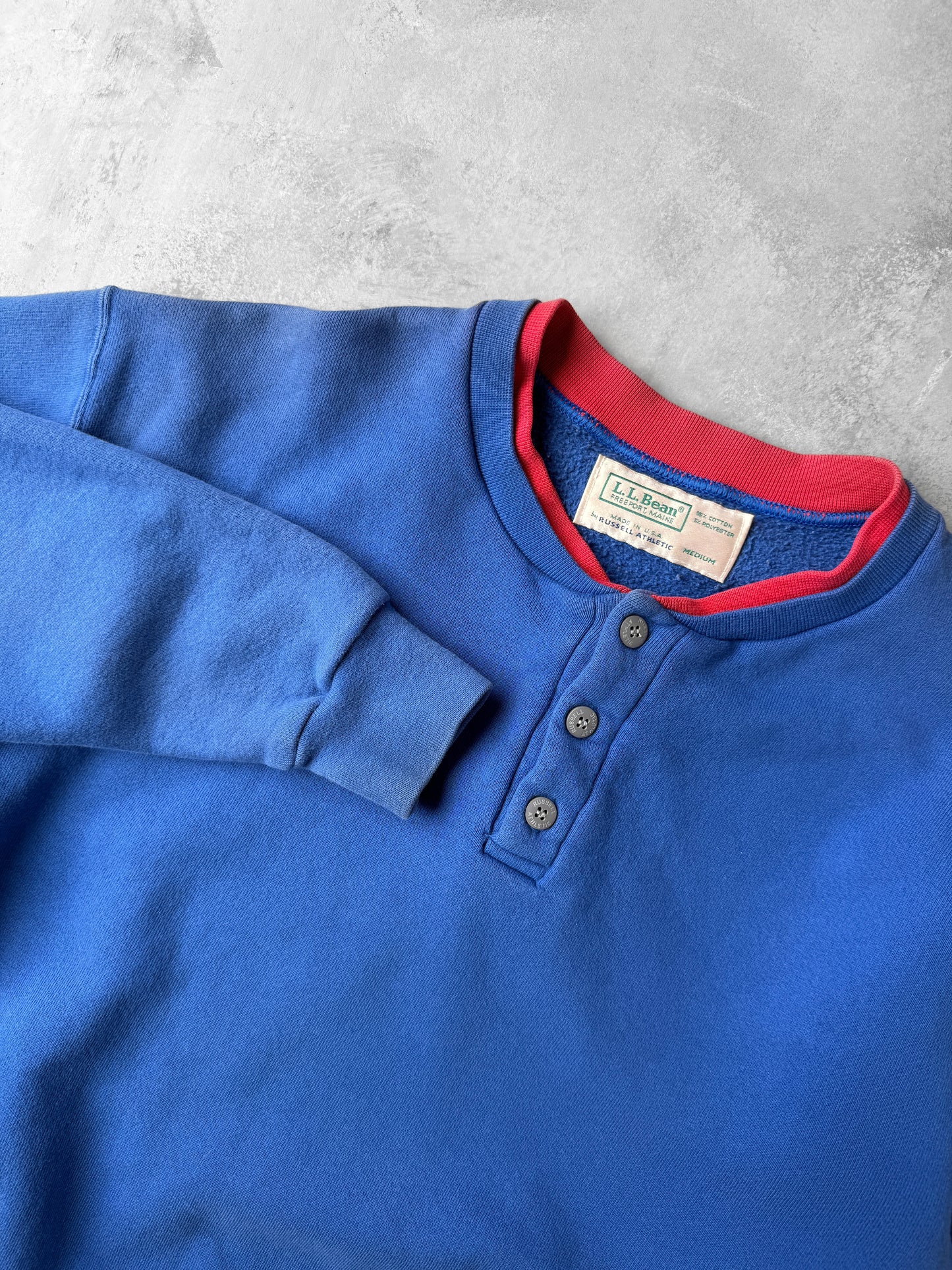 Russell Athletic x L.L.Bean Henley Sweatshirt 80's - Medium