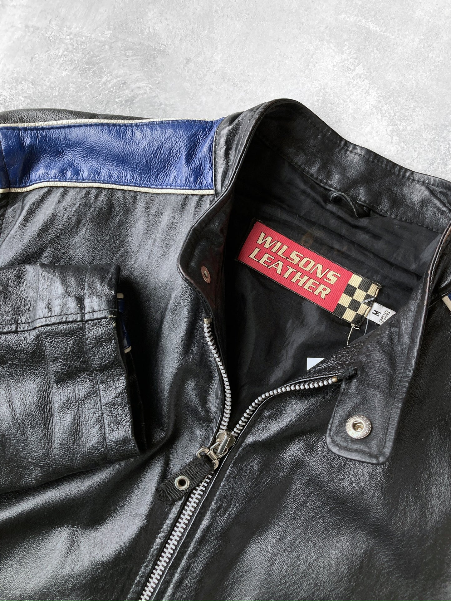 Leather Racer Jacket 00's - Medium