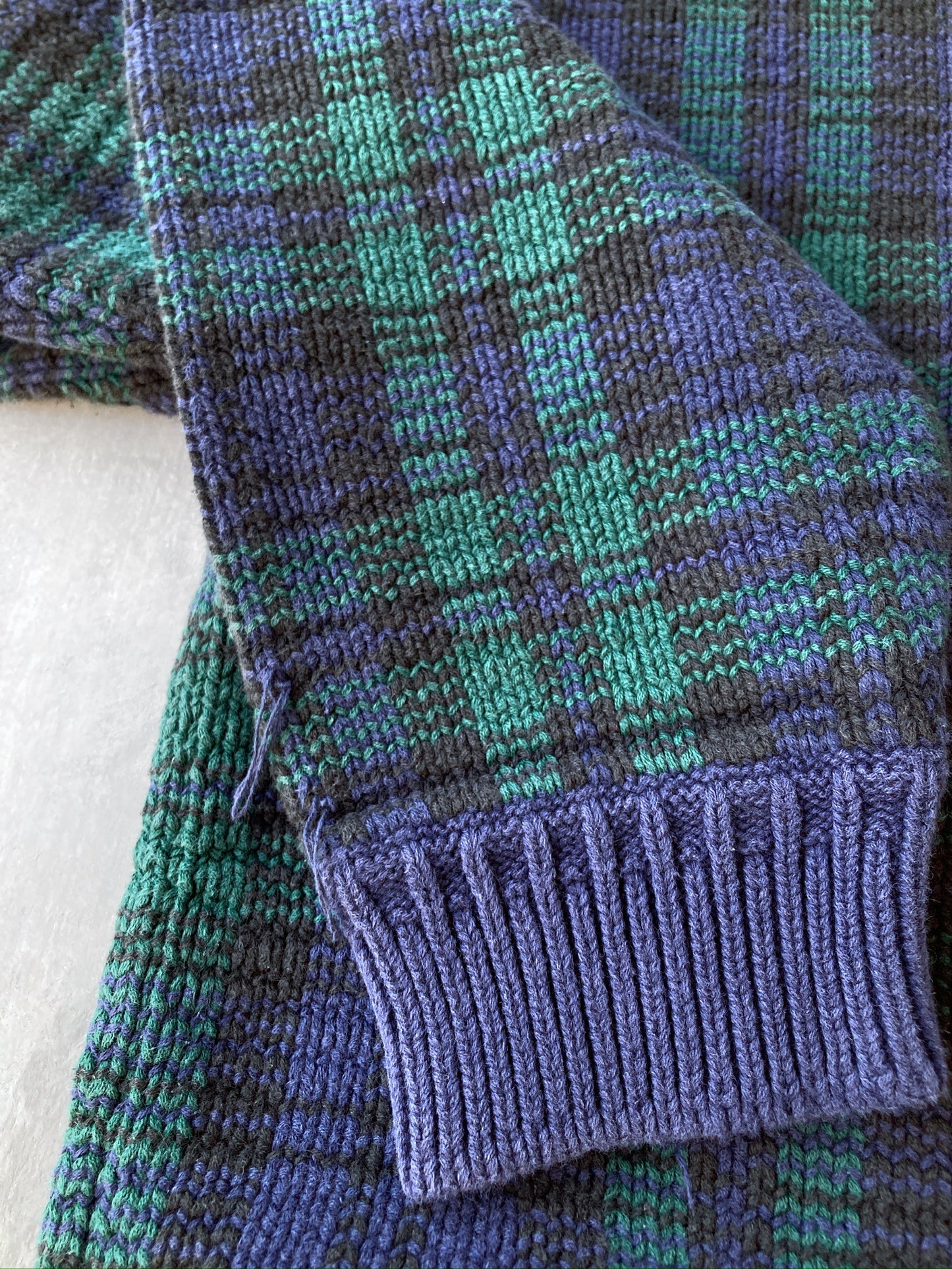 Plaid Cotton Sweater Y2K - XL
