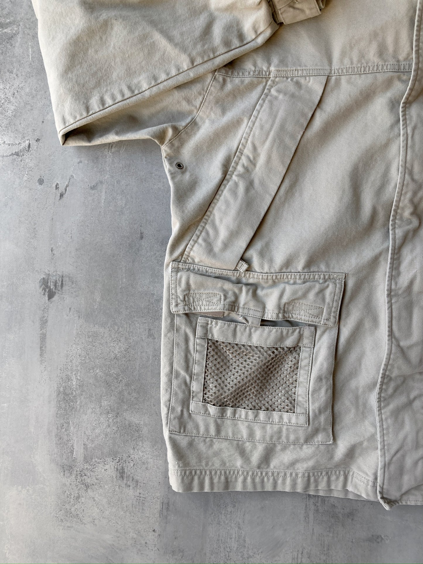 Khaki Utility Jacket Y2K - Large