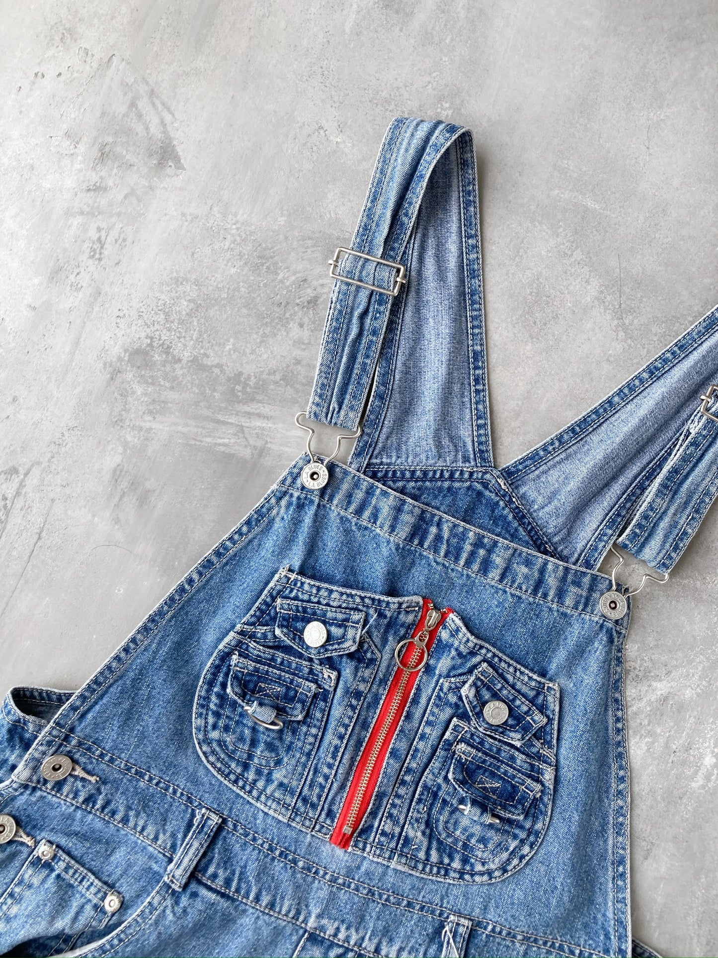 Denim Carpenter Overalls 00's - Medium