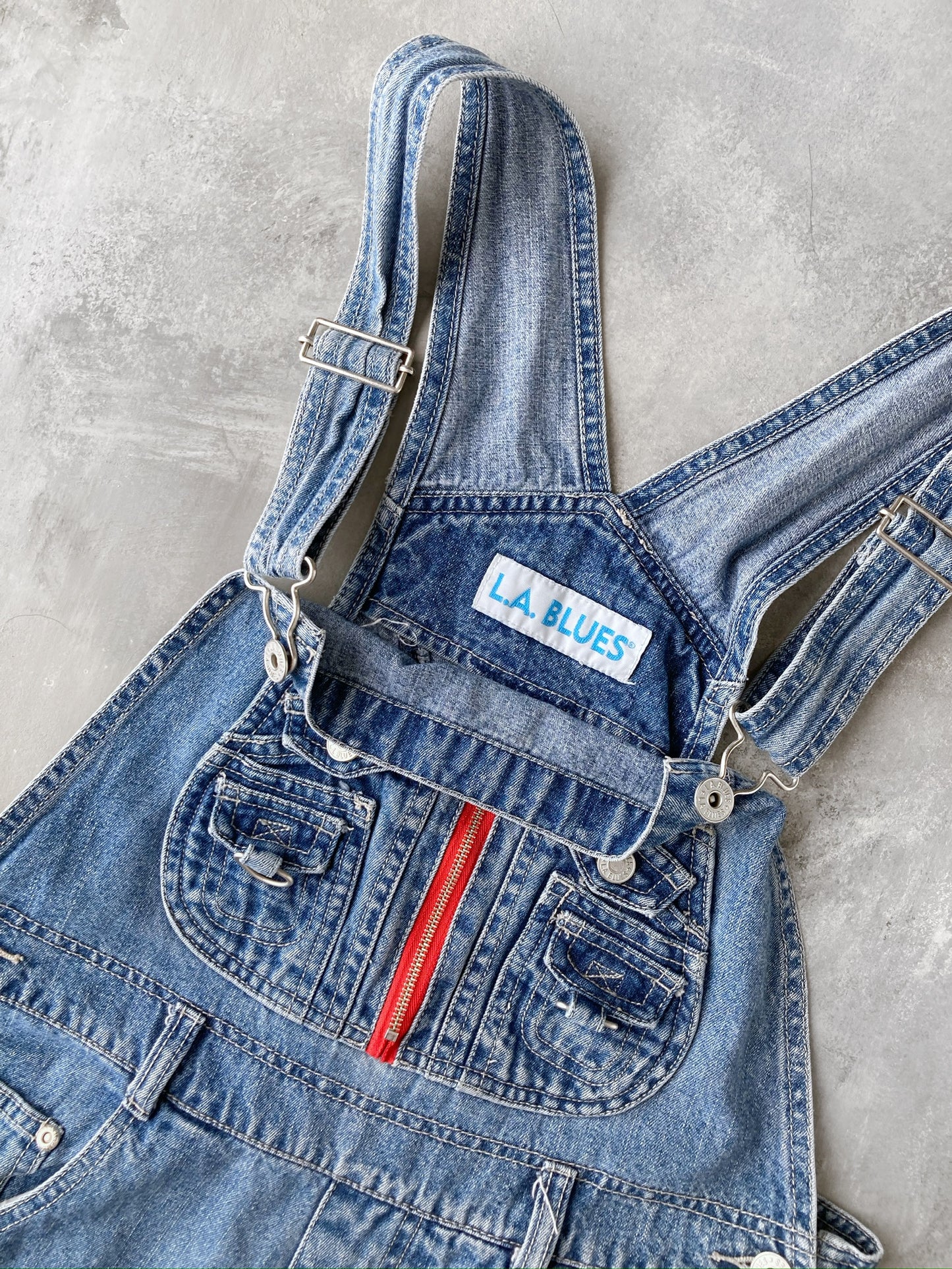 Denim Carpenter Overalls 00's - Medium