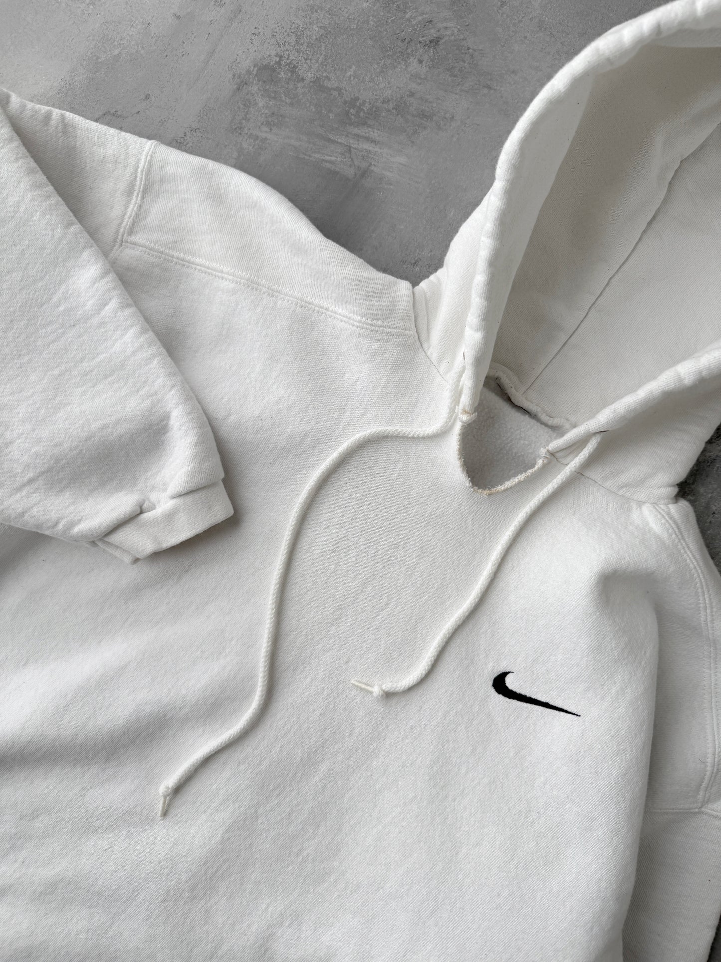 White Nike Essential Hoodie 90's - XS
