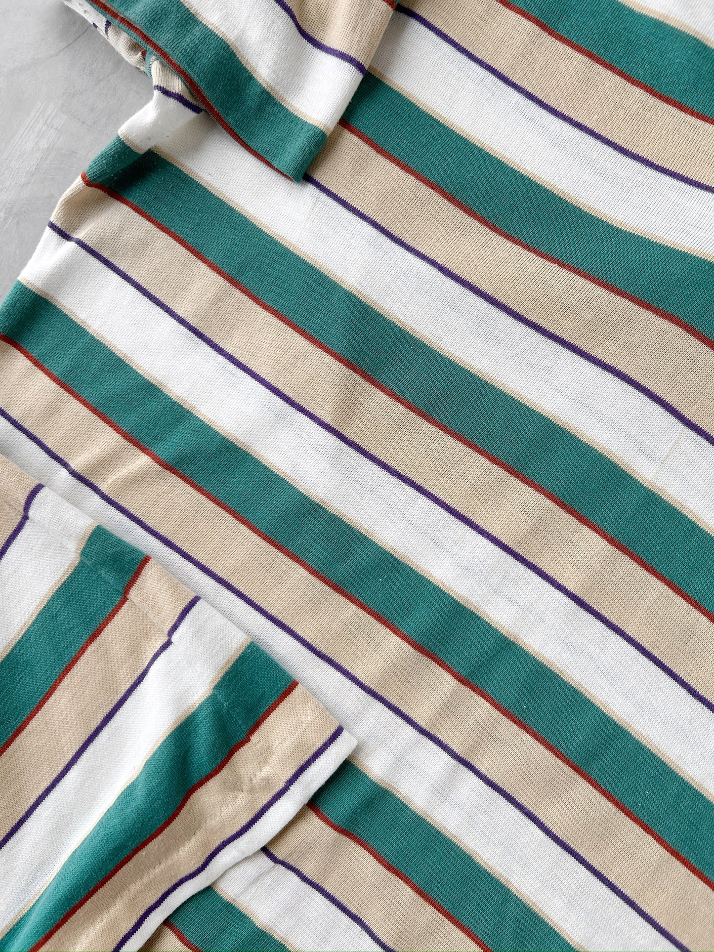 Striped Polo Shirt 80's - Medium