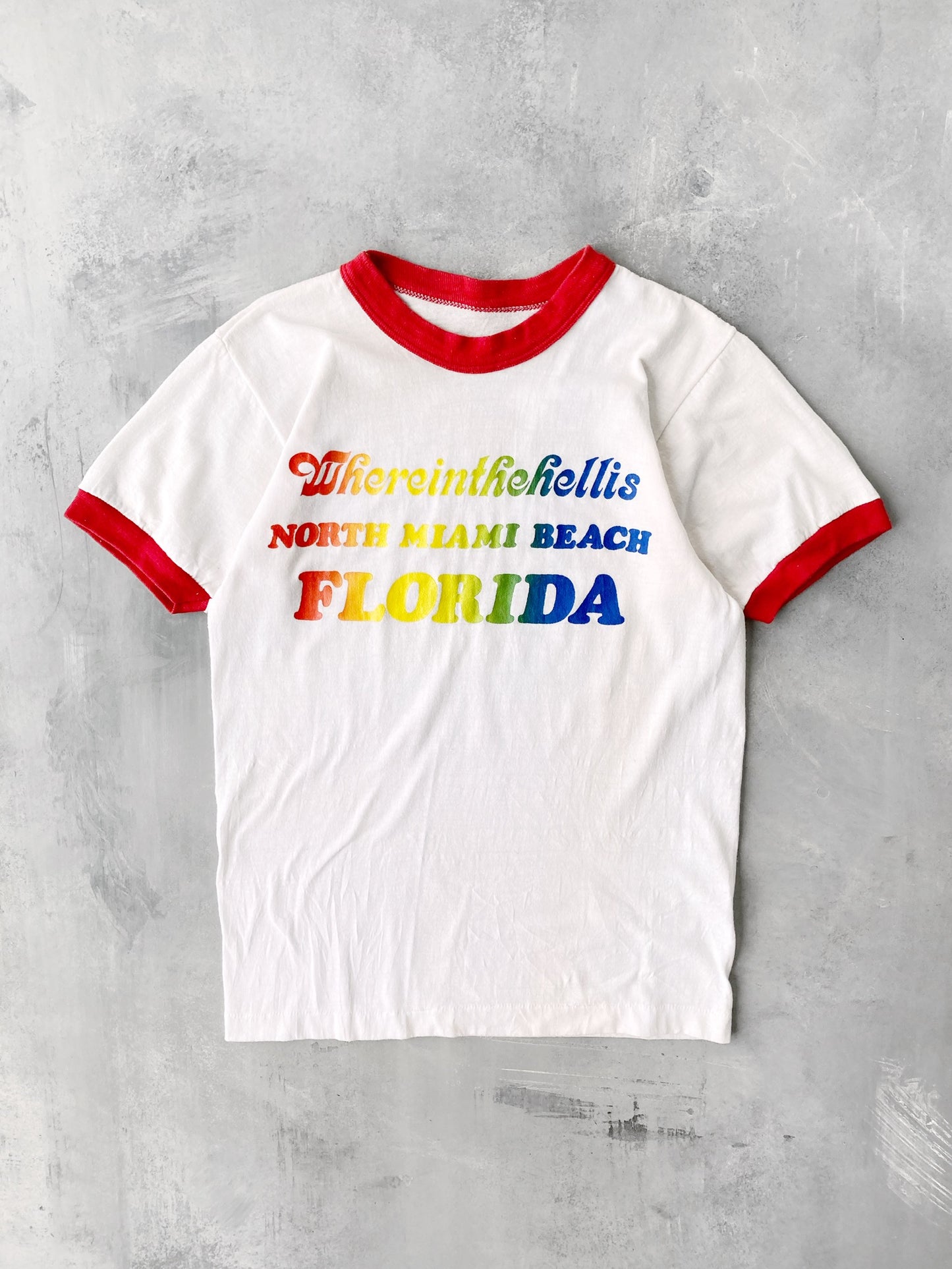 North Miami Beach Ringer T-Shirt 80's - XS
