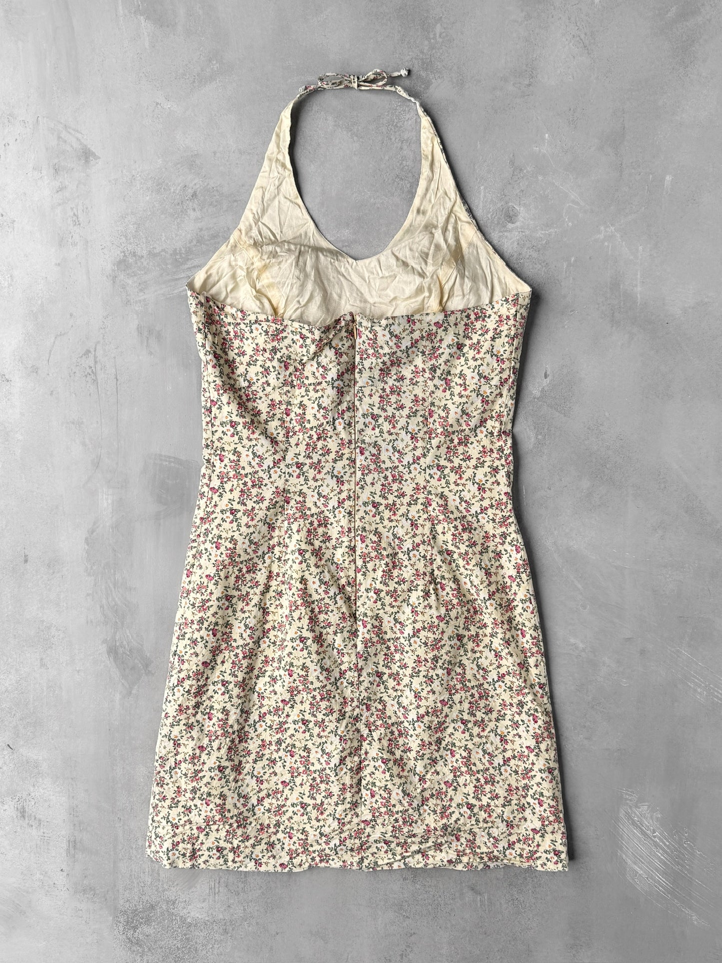 Floral Halter Dress 90's - Size 6-8