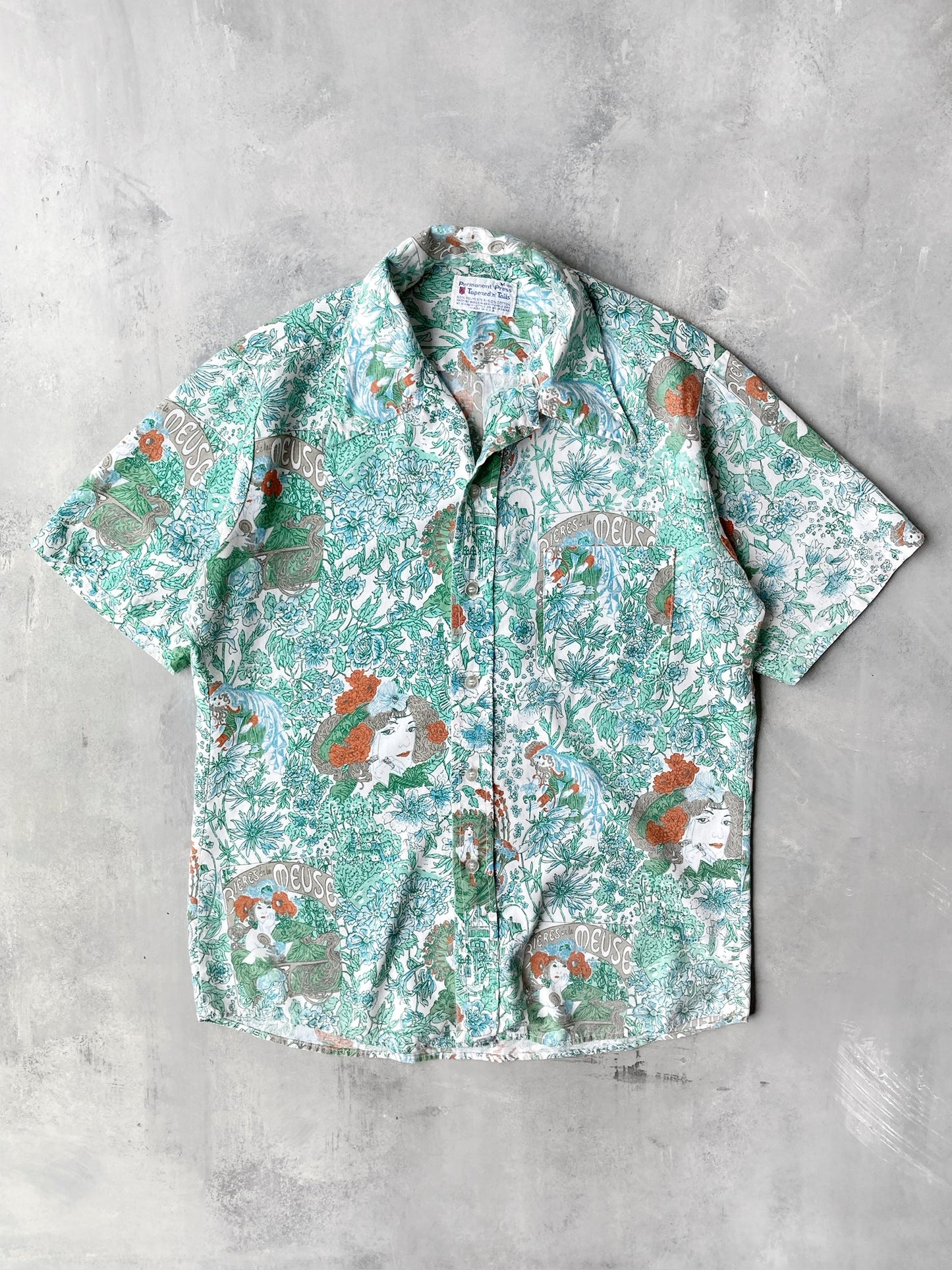 Printed Camp Shirt 70's - Medium