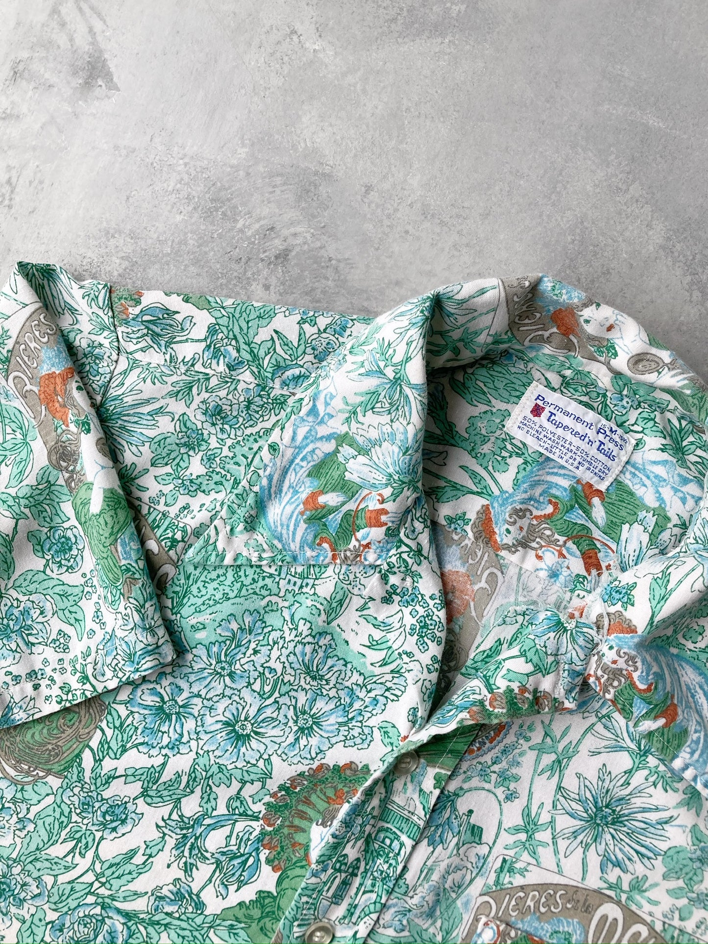 Printed Camp Shirt 70's - Medium